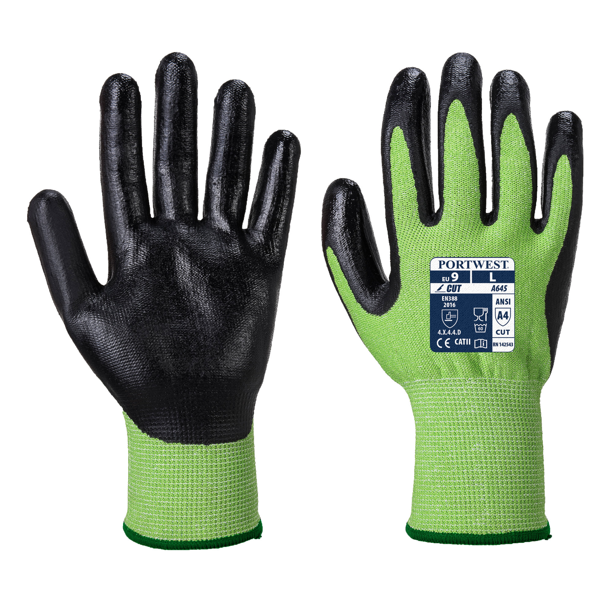 Portwest A645 Green sk&aelig;rehandsker Cut D