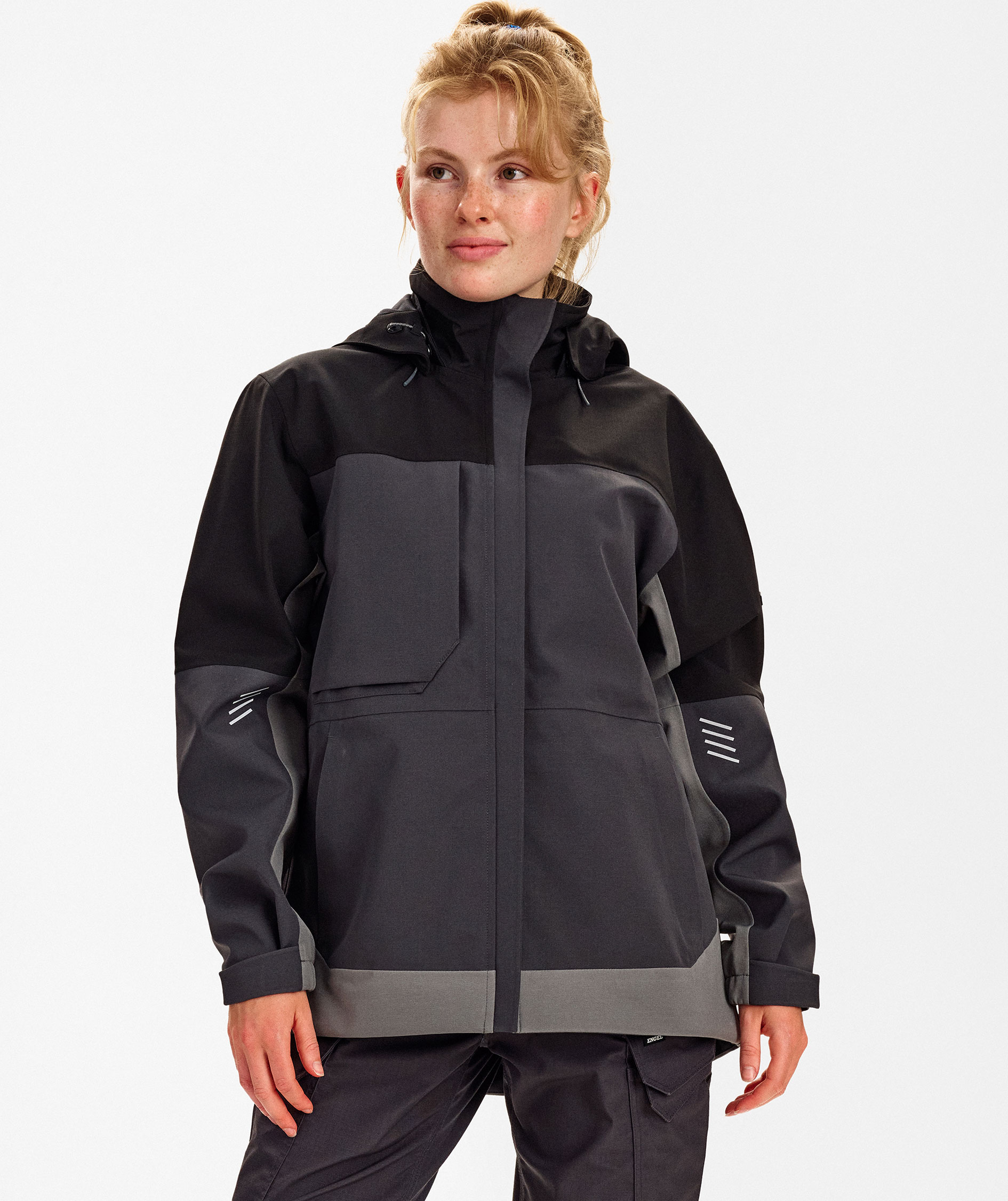 Engel Entire women's shell jacket, Anthracite Grey/Black