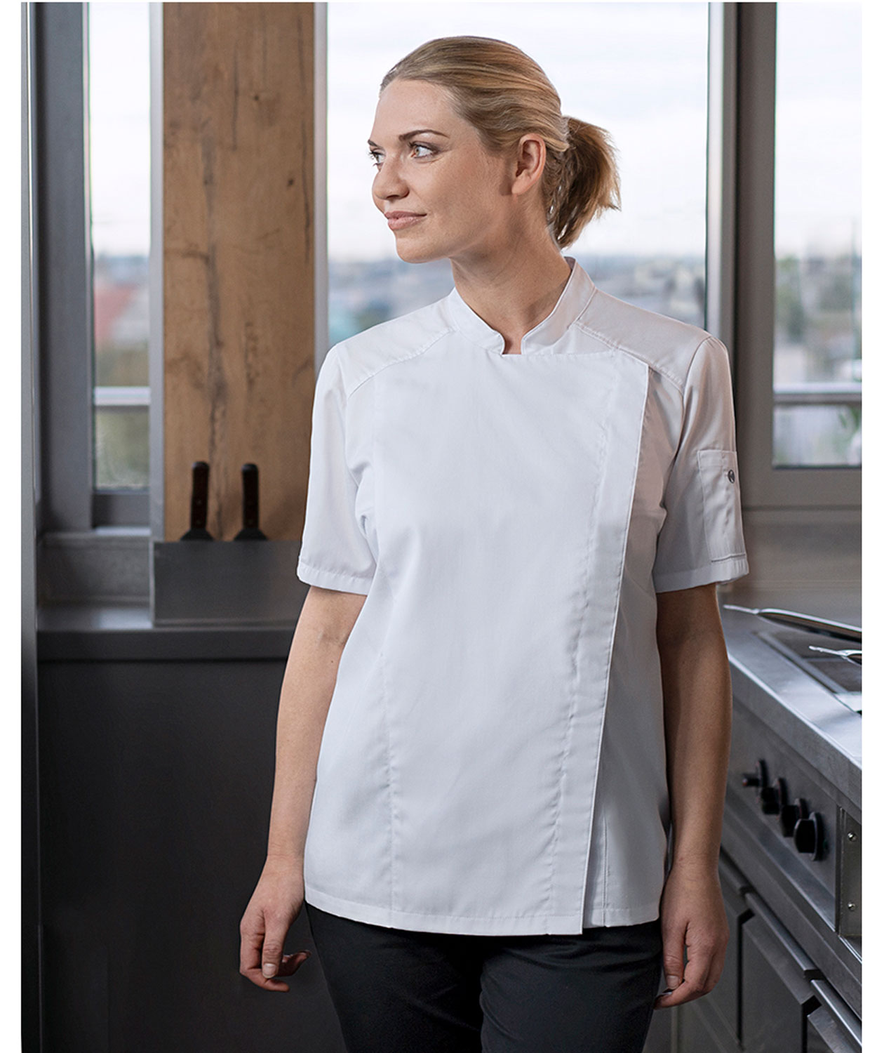 Karlowsky Modern-Look short sleeved chefs jacket, White, large image number 1