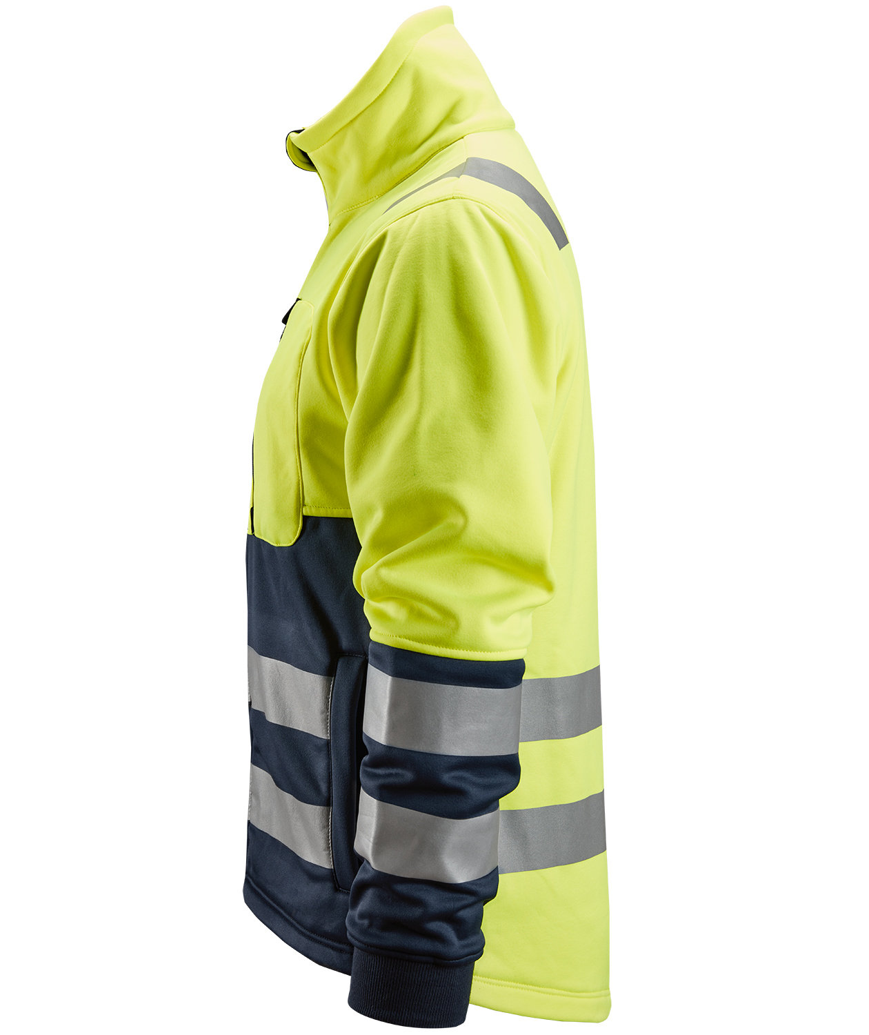 Snickers AllroundWork fleecejakke 8035, Hi-vis gul/marinebl&aring;, large image number 2