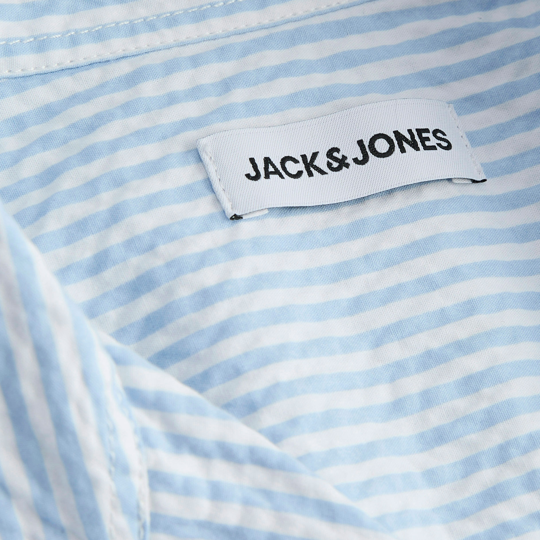 Jack & Jones JJMILO SEERSUCKER RESORT kortermet skjorte, Cashmere Blue Stripe, large image number 2