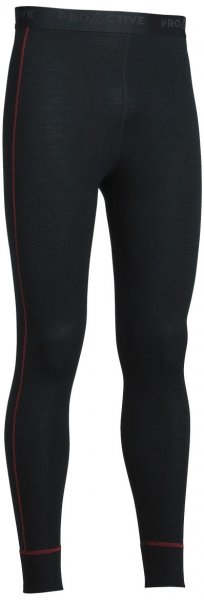 ProActive dobbeltlag baselayer bukser med Coolmax, Sort