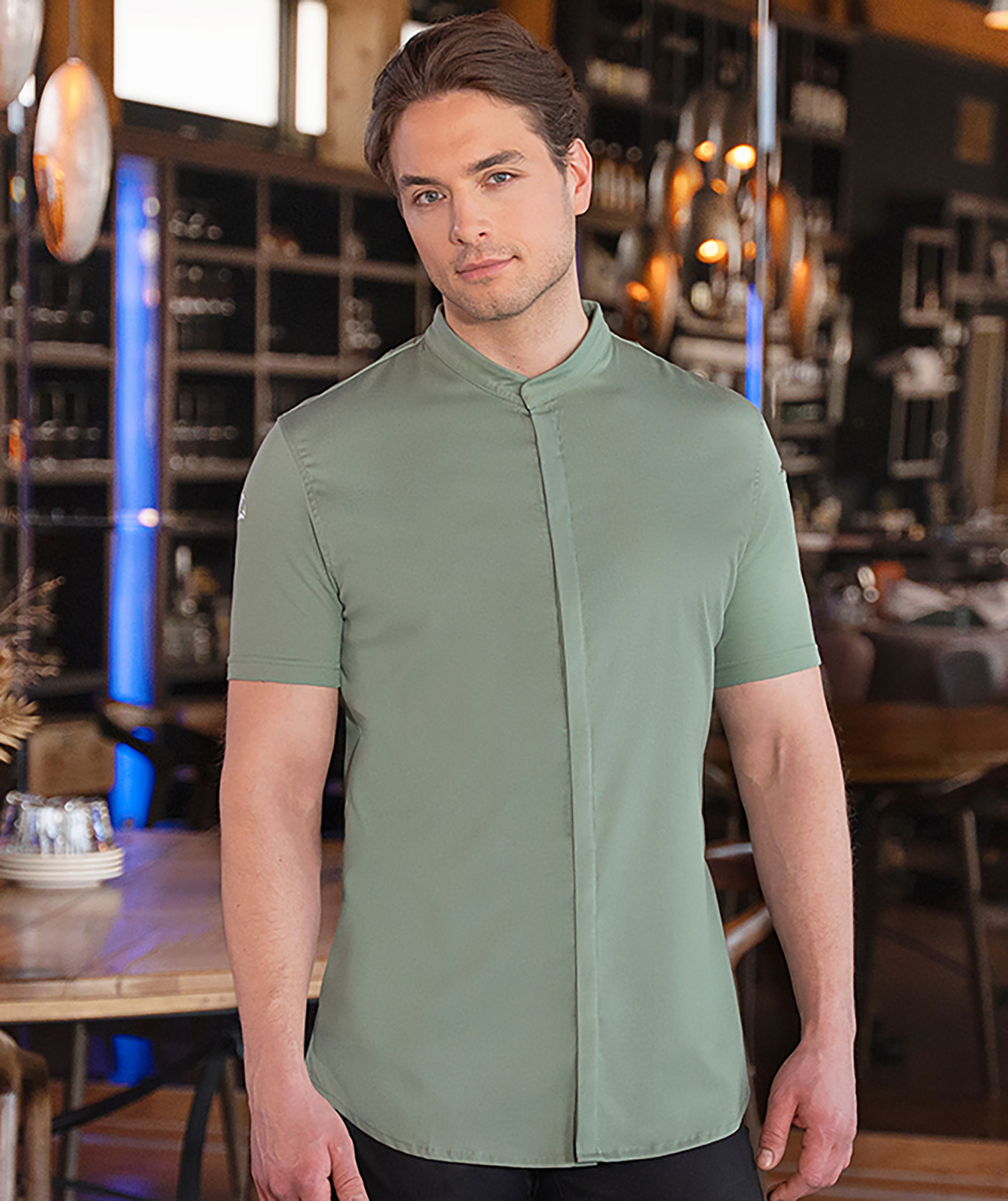 Karlowsky DIAMOND CUT&reg; Avantgarde short-sleeved chef jacket, Pastel Green, large image number 1