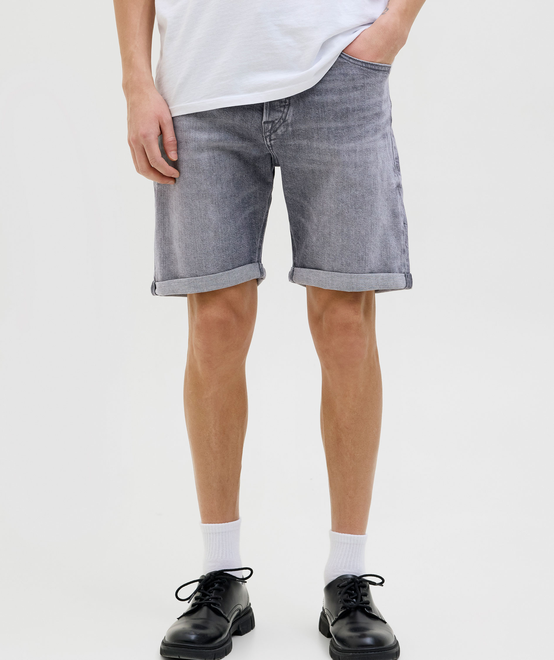Jack & Jones JJIRICK JJORIGINAL AM360 shorts, Grey Denim