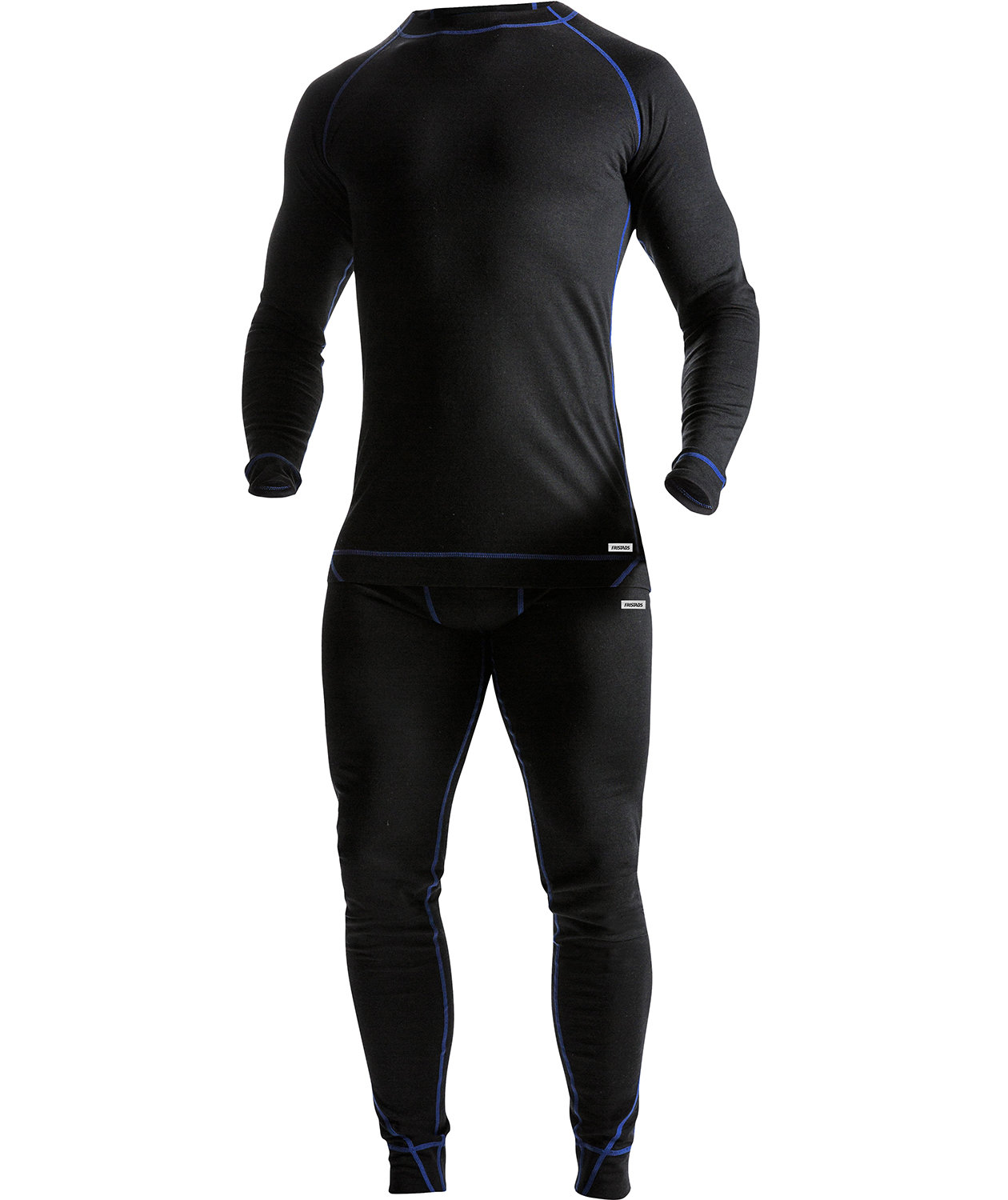 Fristads merino  underst&auml;llsbyxor med merinoull, Svart, large image number 2