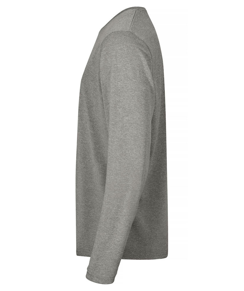Clique Basic Active-T langermet T-skjorte, Grey melange, large image number 2