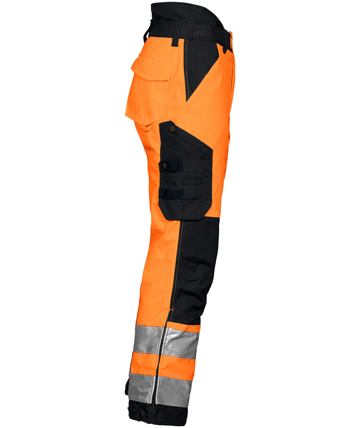 ProJob forede arbejdsbukser 6514, Hi-Vis Orange/Sort, large image number 2
