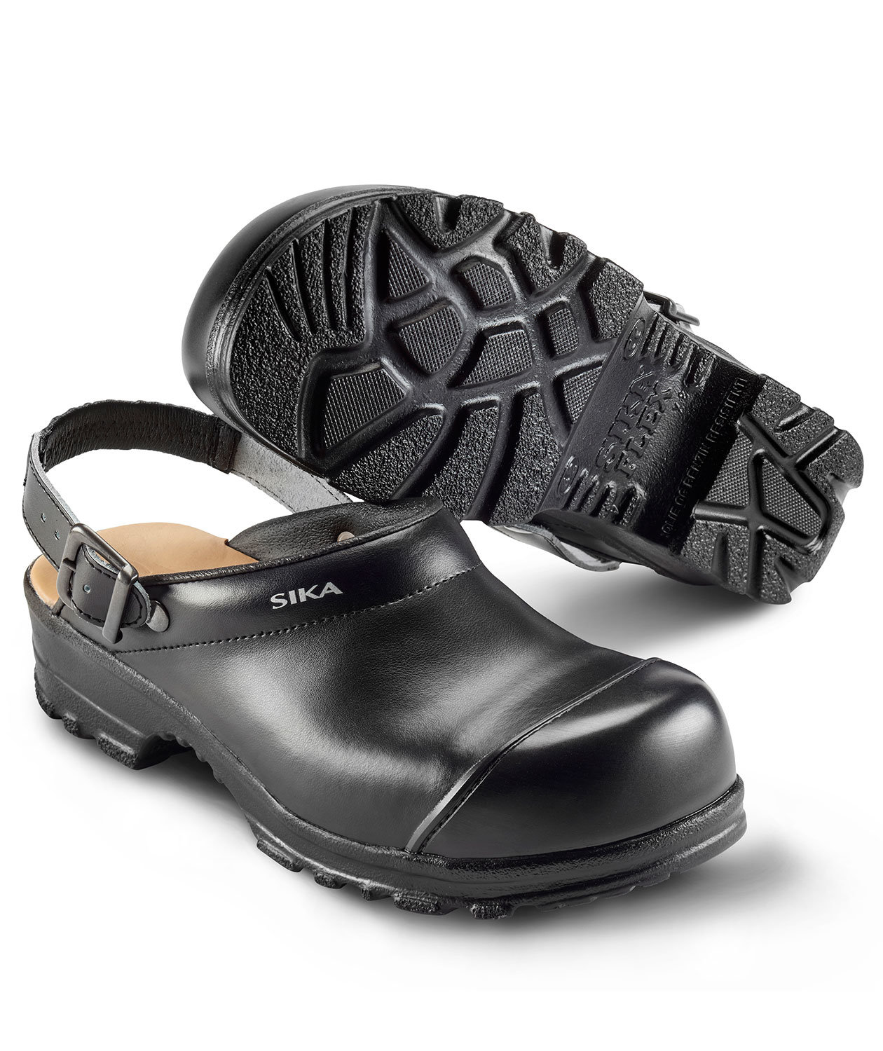 Sika Flex LBS skyddstr&auml;skor med h&auml;lrem SB, Svart