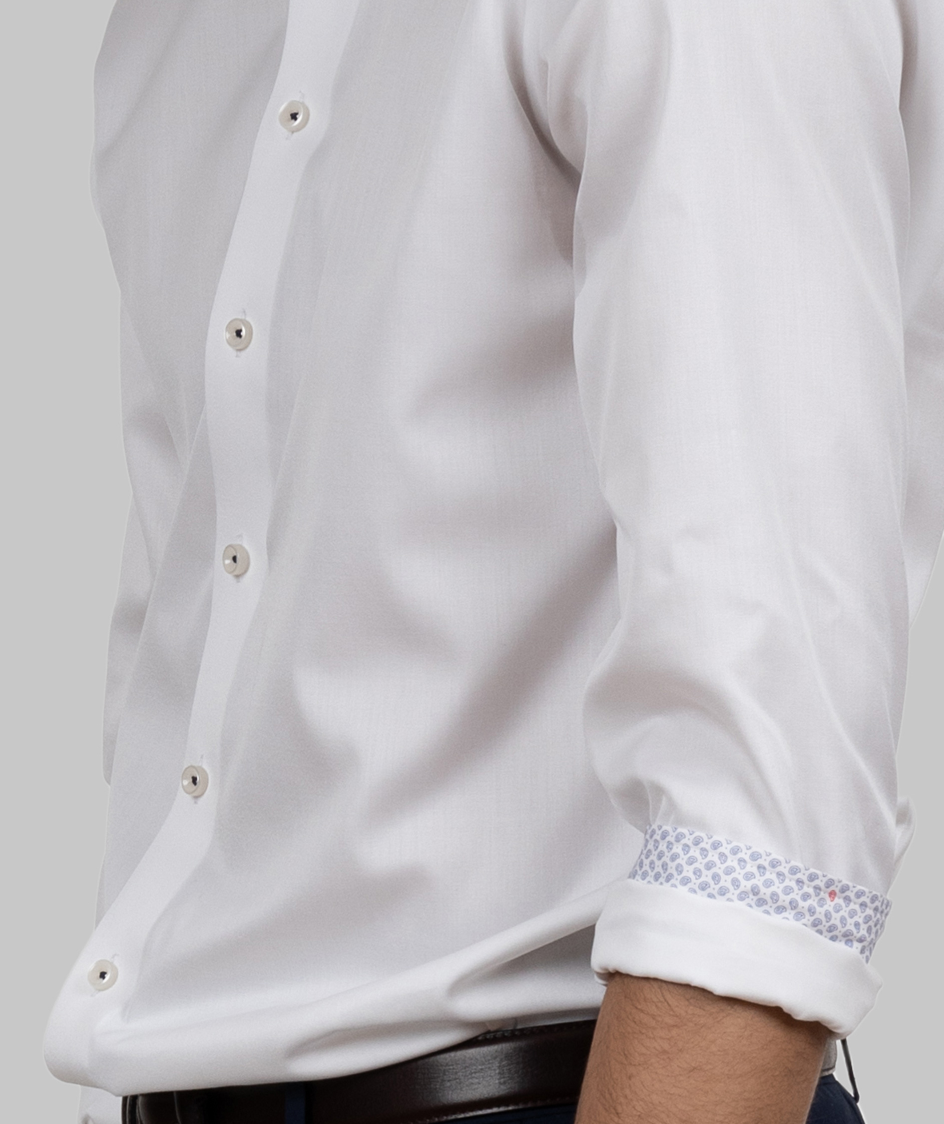 J. Harvest & Frost Twill Red Bow 122 slim fit skjorte, Hvid, large image number 6