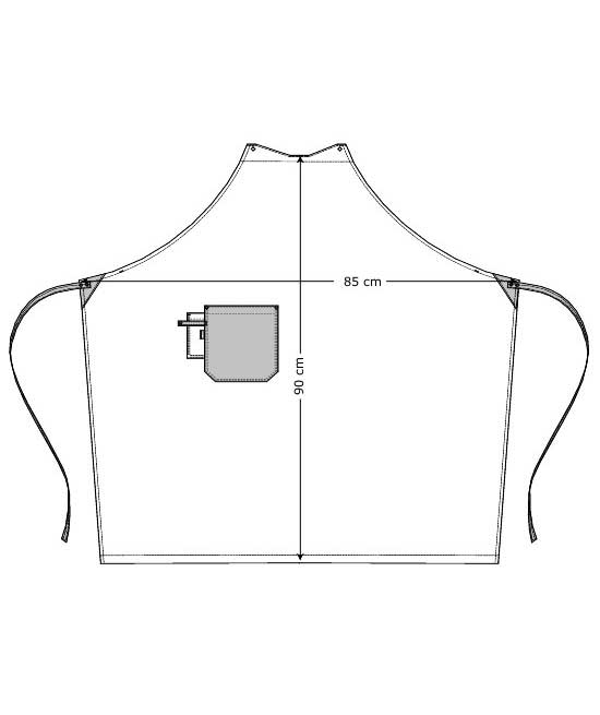 Kentaur Raw snap-on br&ouml;stlappsf&ouml;rkl&auml;de med fickor, Gr&aring;, Gr&aring;, large image number 2