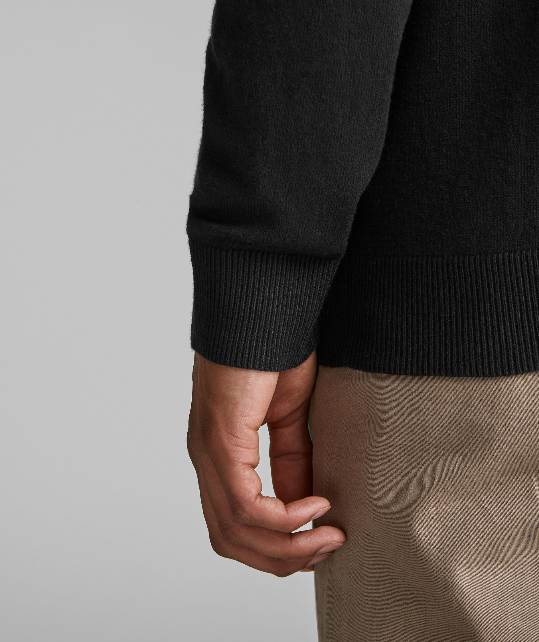 Jack & Jones JJEEMIL strikket polotr&oslash;ye, Svart, large image number 6