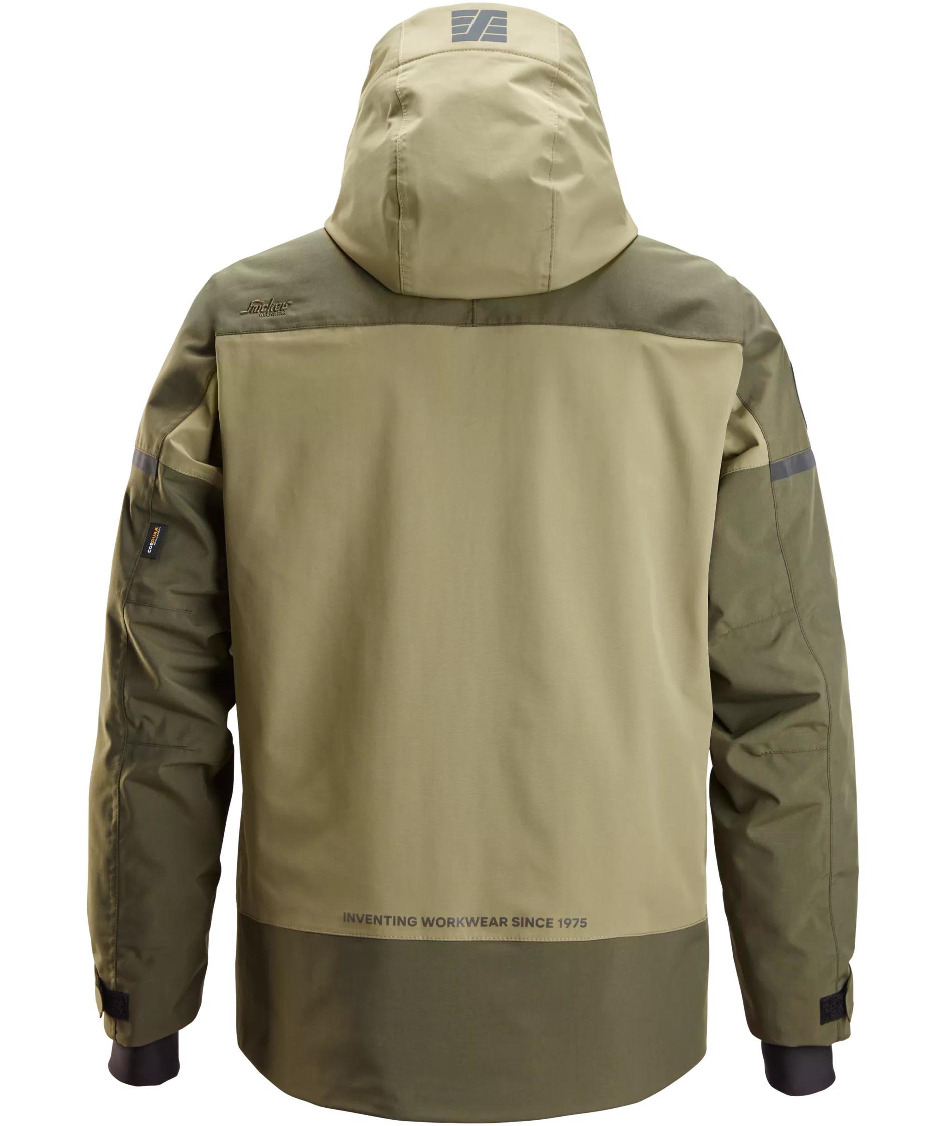 Snickers AllroundWork vinterjacka 1112, Khaki Green/Dark Khaki Green, large image number 2