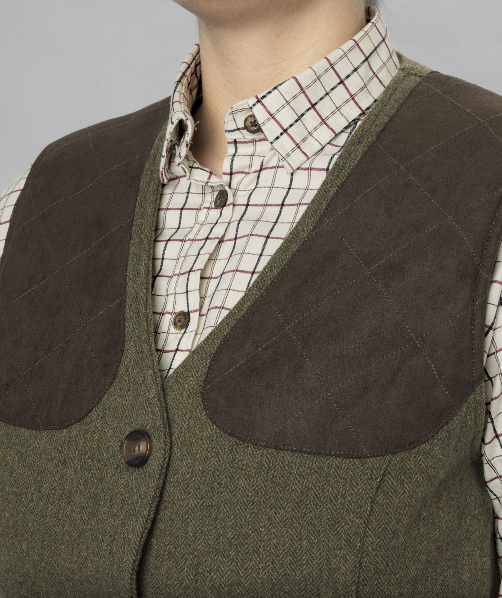 Seeland Hillside Harriet dame uldvest, Moss green, large image number 6