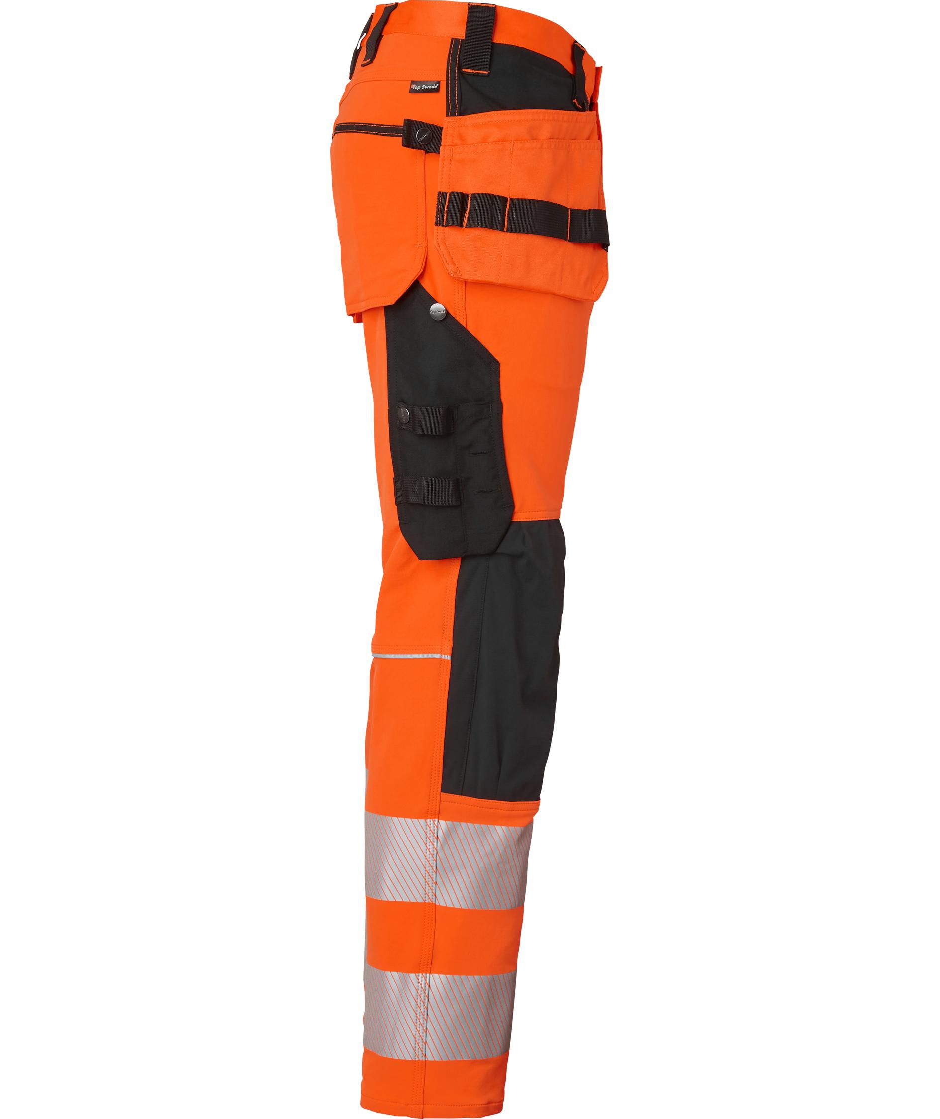 Top Swede hantverksbyxa 313 full stretch, Orange/Svart, large image number 2