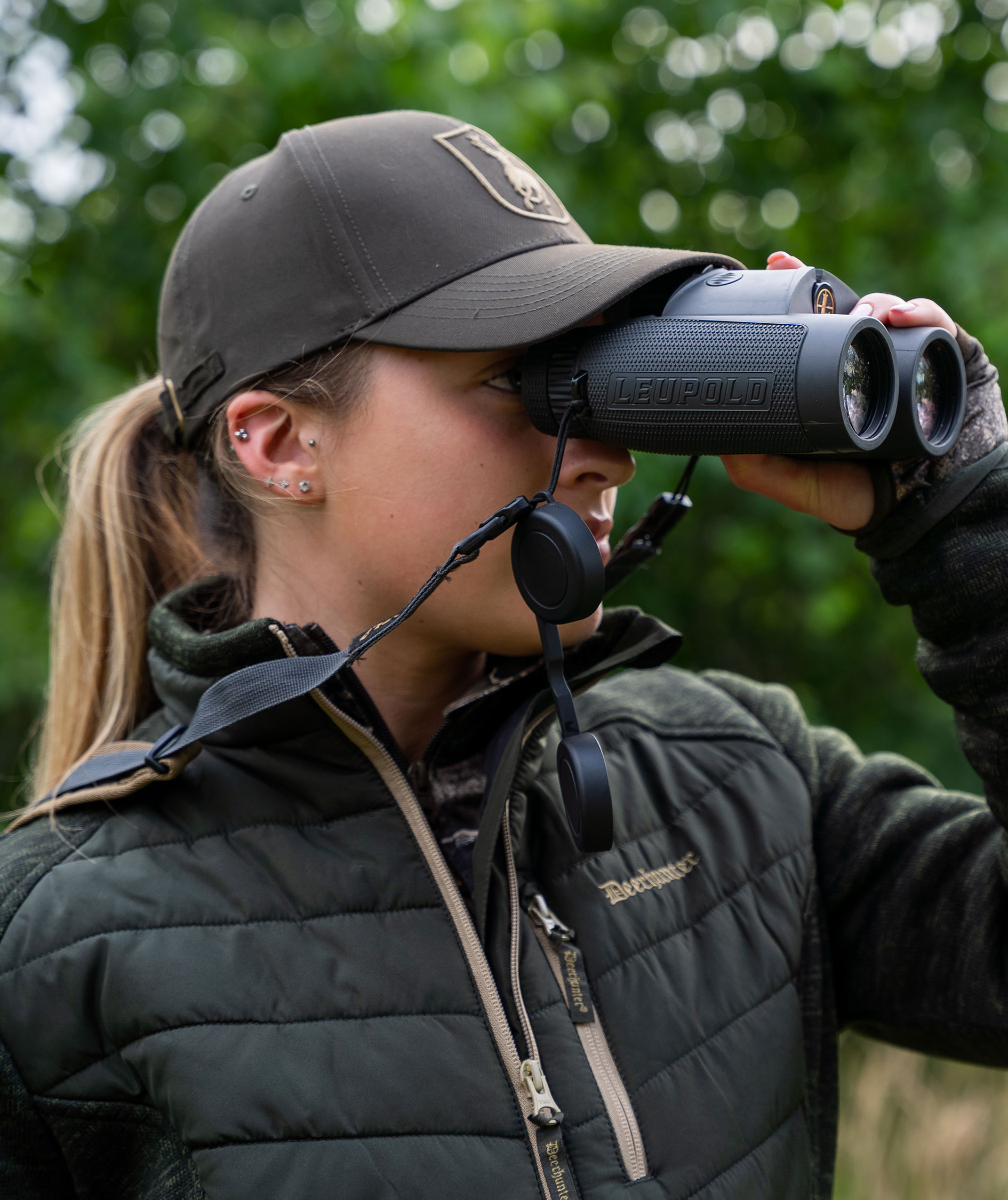 Deerhunter Moor women's quilted jacket with knit, Forest Ember, large image number 4