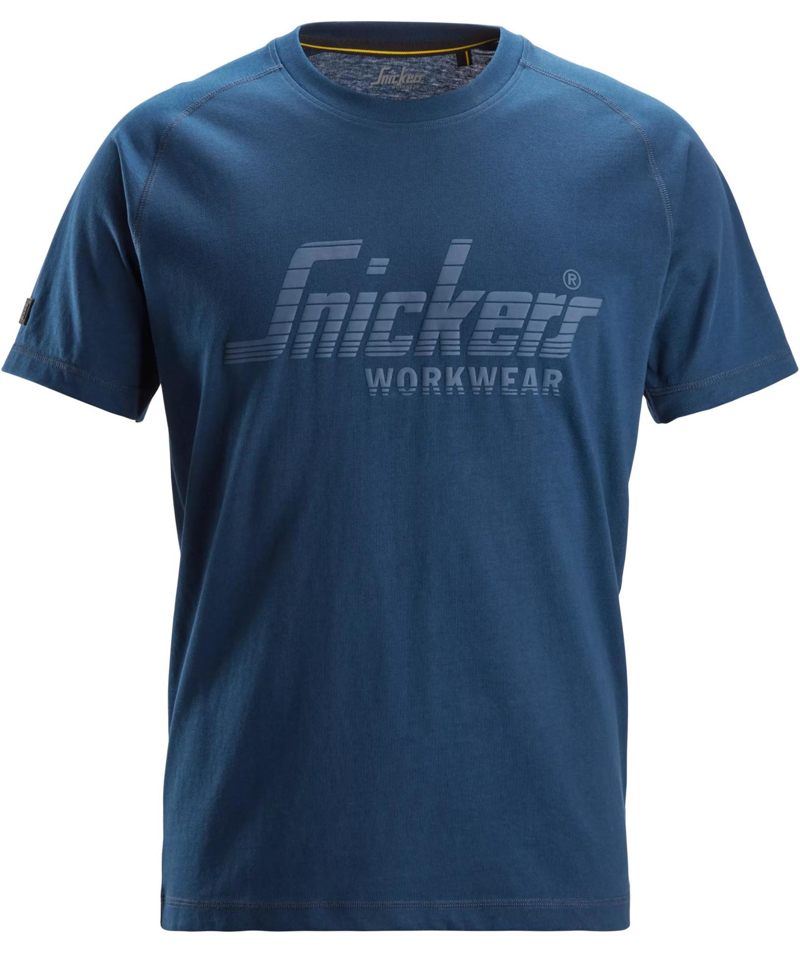 Snickers logo T-skjorte 2590, Deep Blue, Deep Blue, swatch