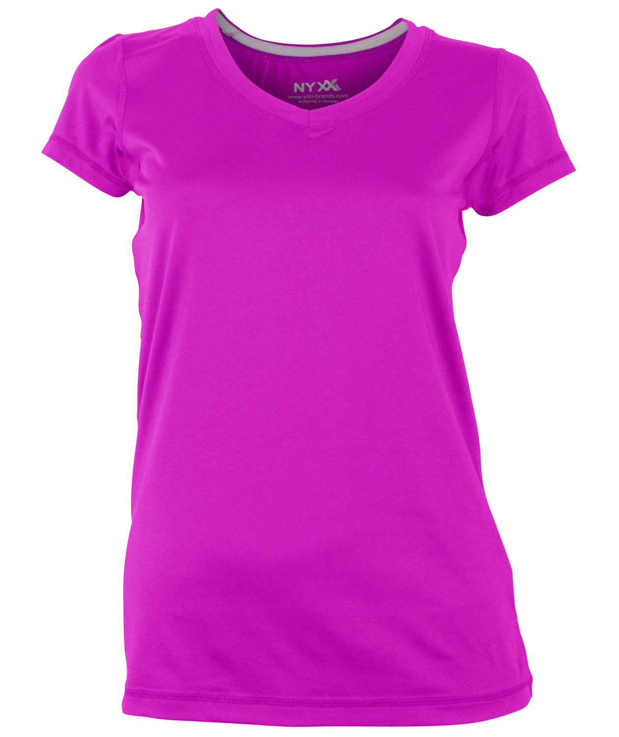 NYXX Flow stretch T-shirt dam, Bright violet/gr&aring;, Bright violet/gr&aring;, swatch