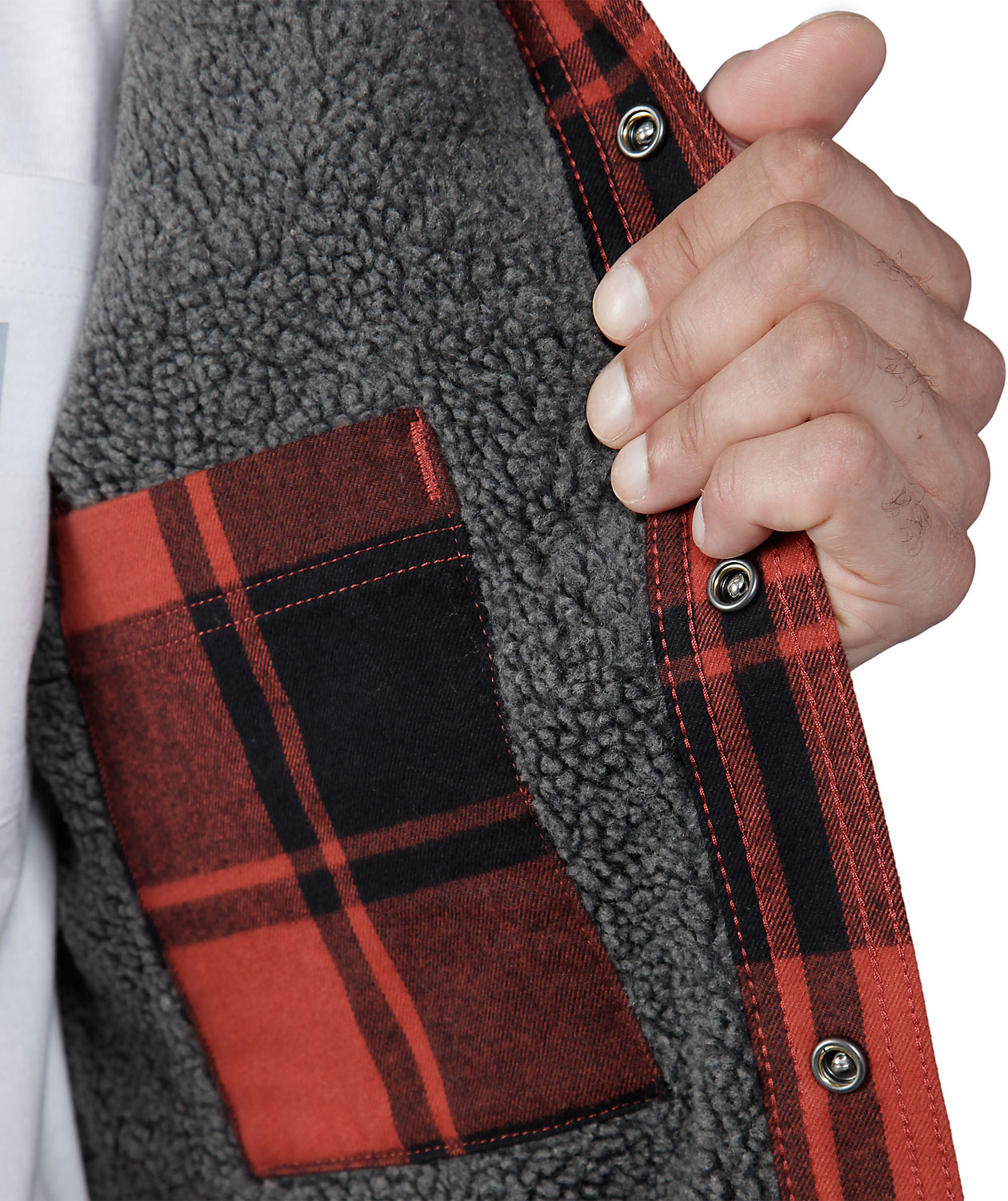 Carhartt foret flannel skjortejakke, Red Ochre, large image number 5