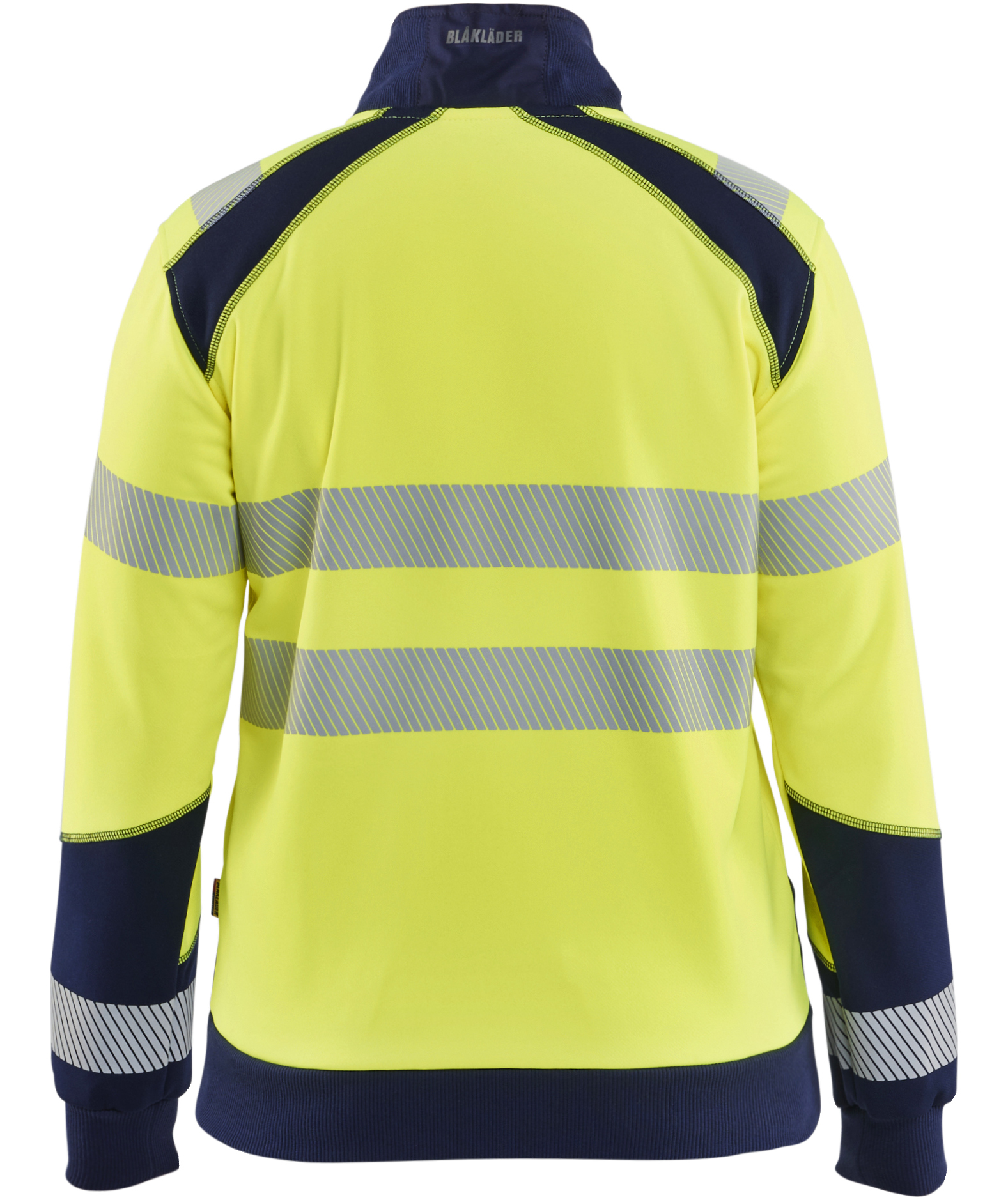 Bl&aring;kl&auml;der women's cardigan, Hi-Vis yellow/marine, large image number 2
