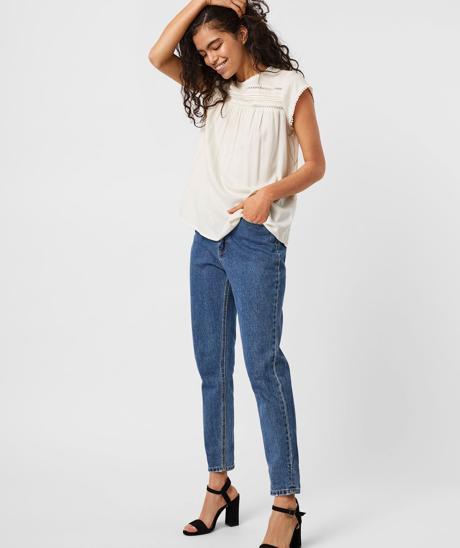 Vero Moda VMDEBBIE PLEAT women's blouse, Snow White, large image number 4