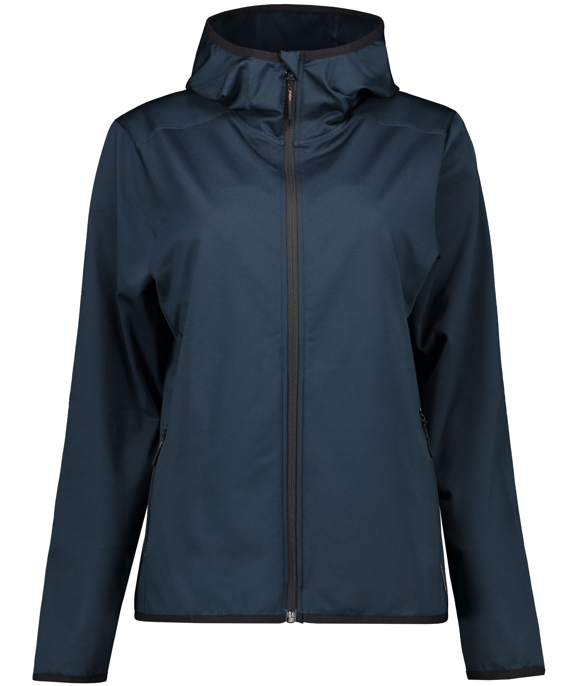 Westborn hoodie med dragkedja dam, Midnight Blue