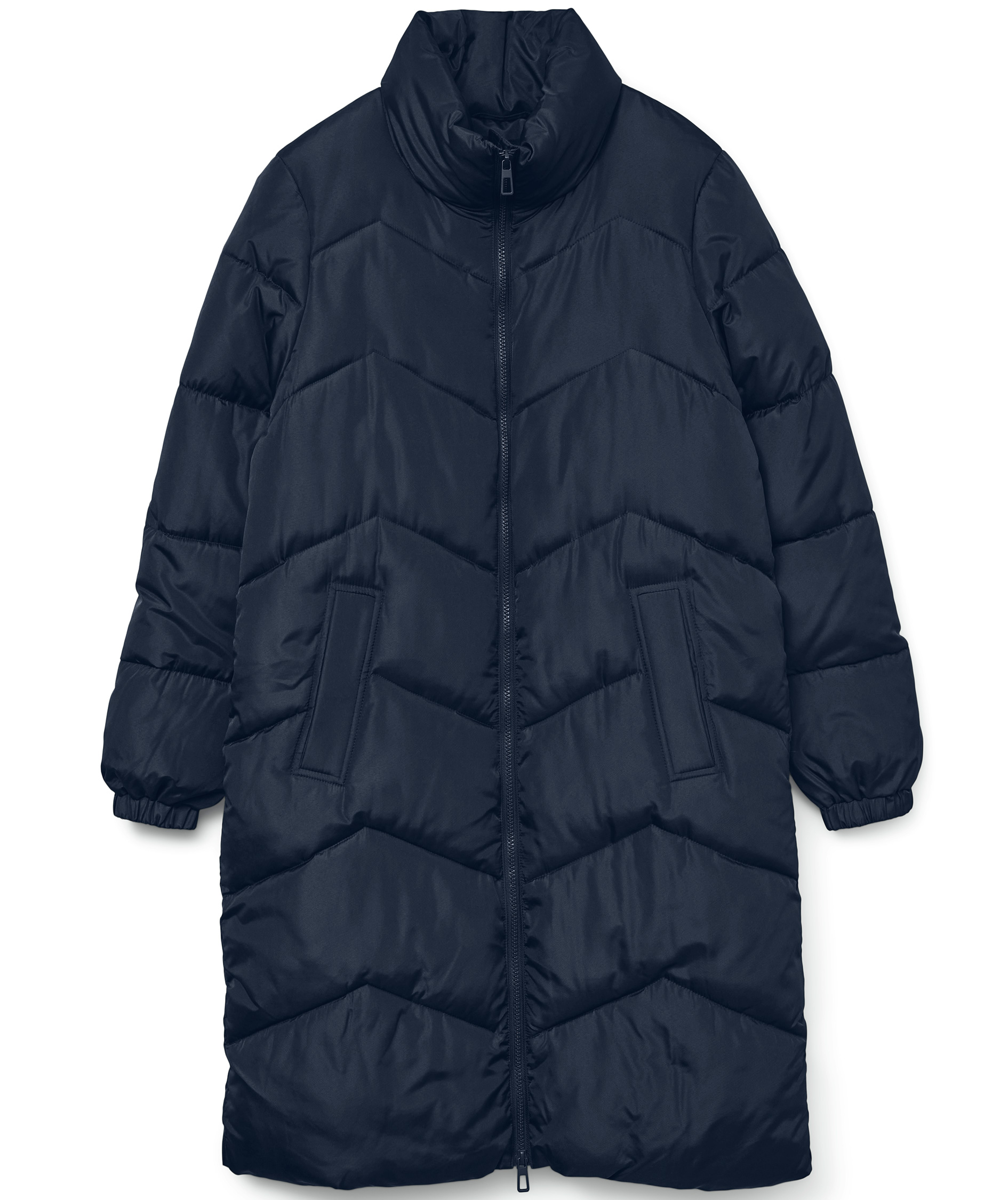 Vero Moda VMLIGARIO l&aring;ng vadderad jacka dam, Navy Blazer