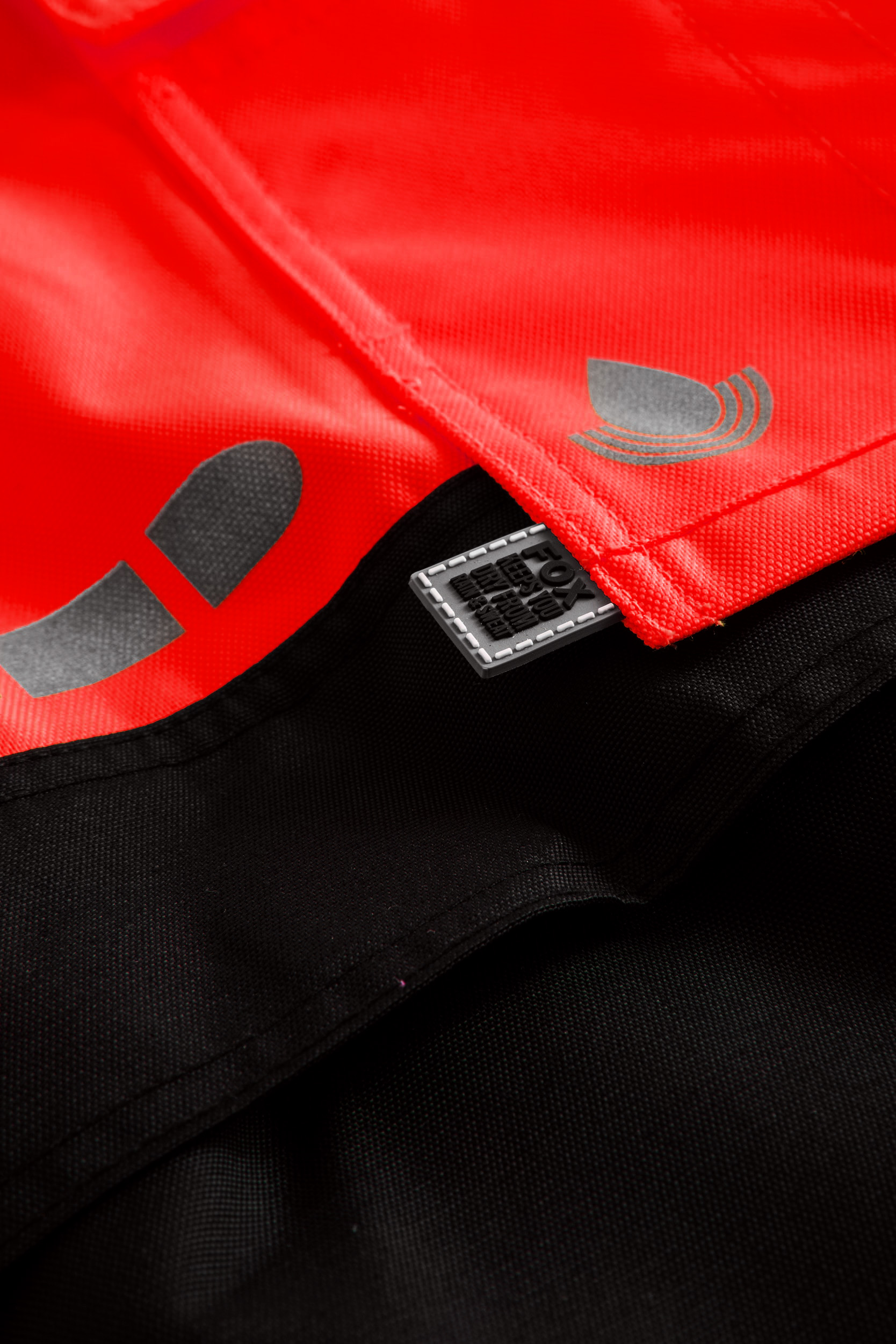 Lyngsoe hantverksregnbyxa, Varsel r&ouml;d/svart, large image number 2