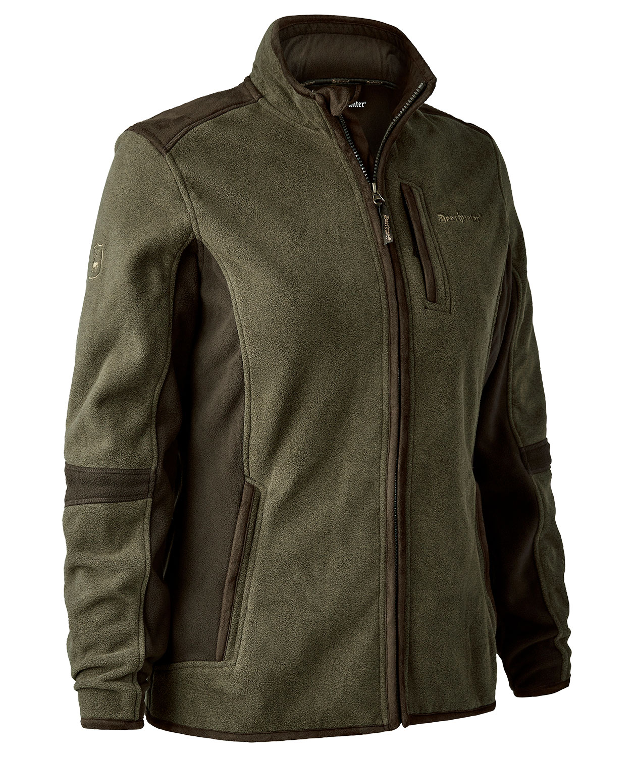 Deerhunter Lady Pam Bonded dame fleecejakke, Graphite green melange