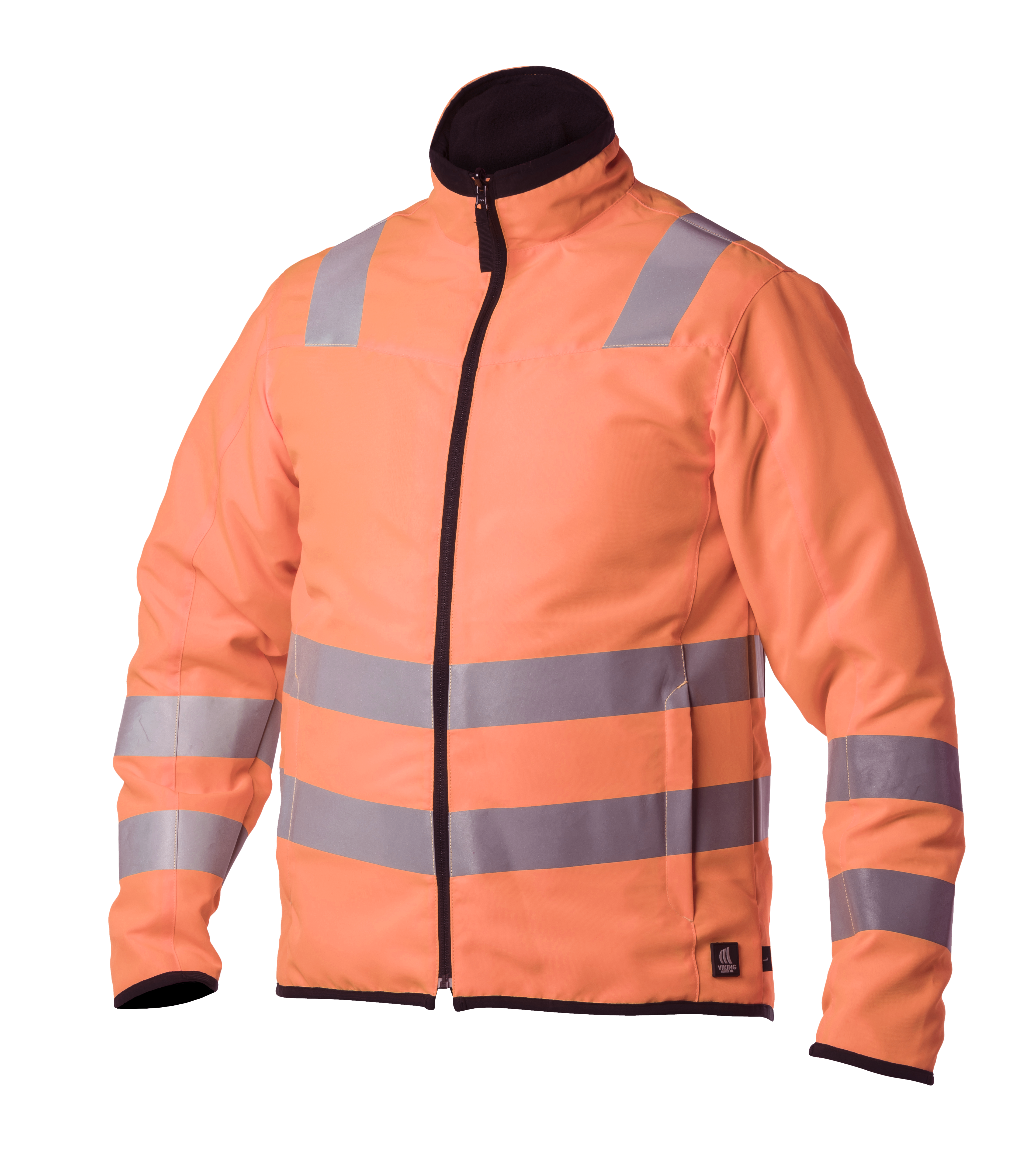Viking Rubber Evosafe zip in jakke, Hi-Vis Oransje/Svart