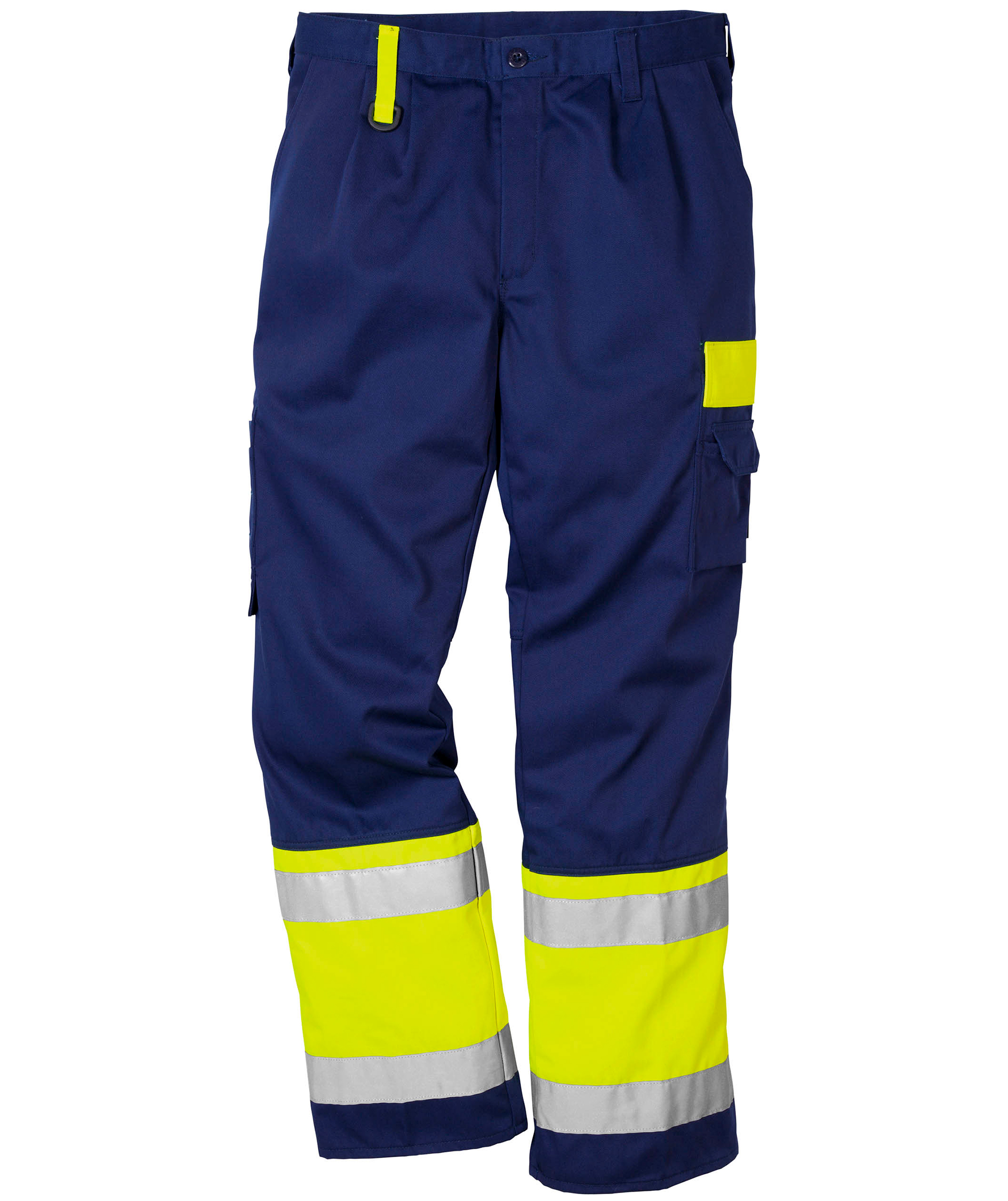 Fristads Kansas servicebyxa, Varsel yellow/marinbl&aring;