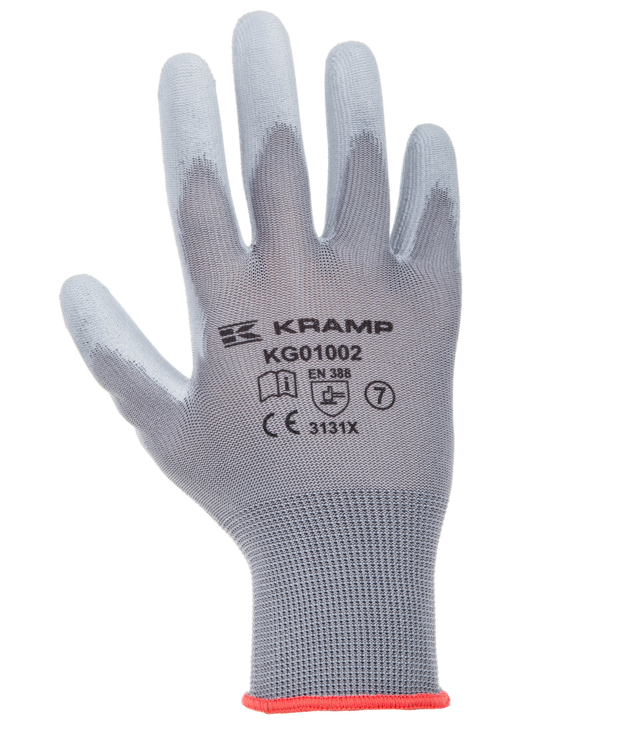 Kramp 3-pack mounting gloves, Grey, large image number 0