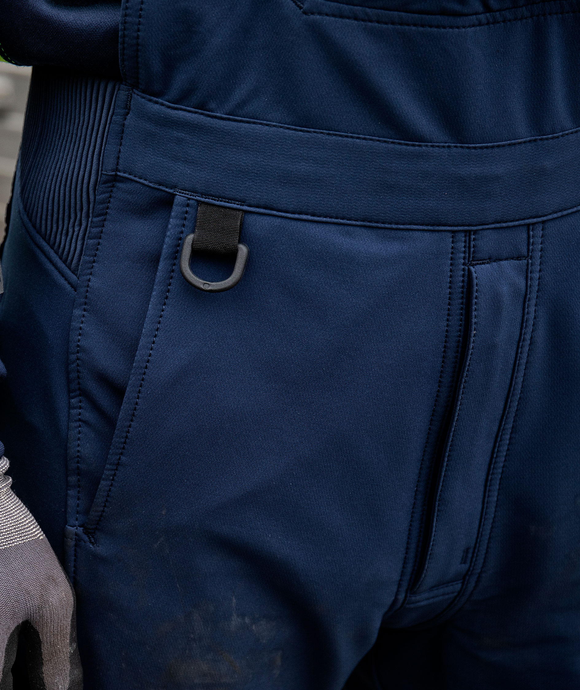 Fristads Green bib and brace 1032 GSTP full stretch, Hi-Vis yellow/marine, large image number 3