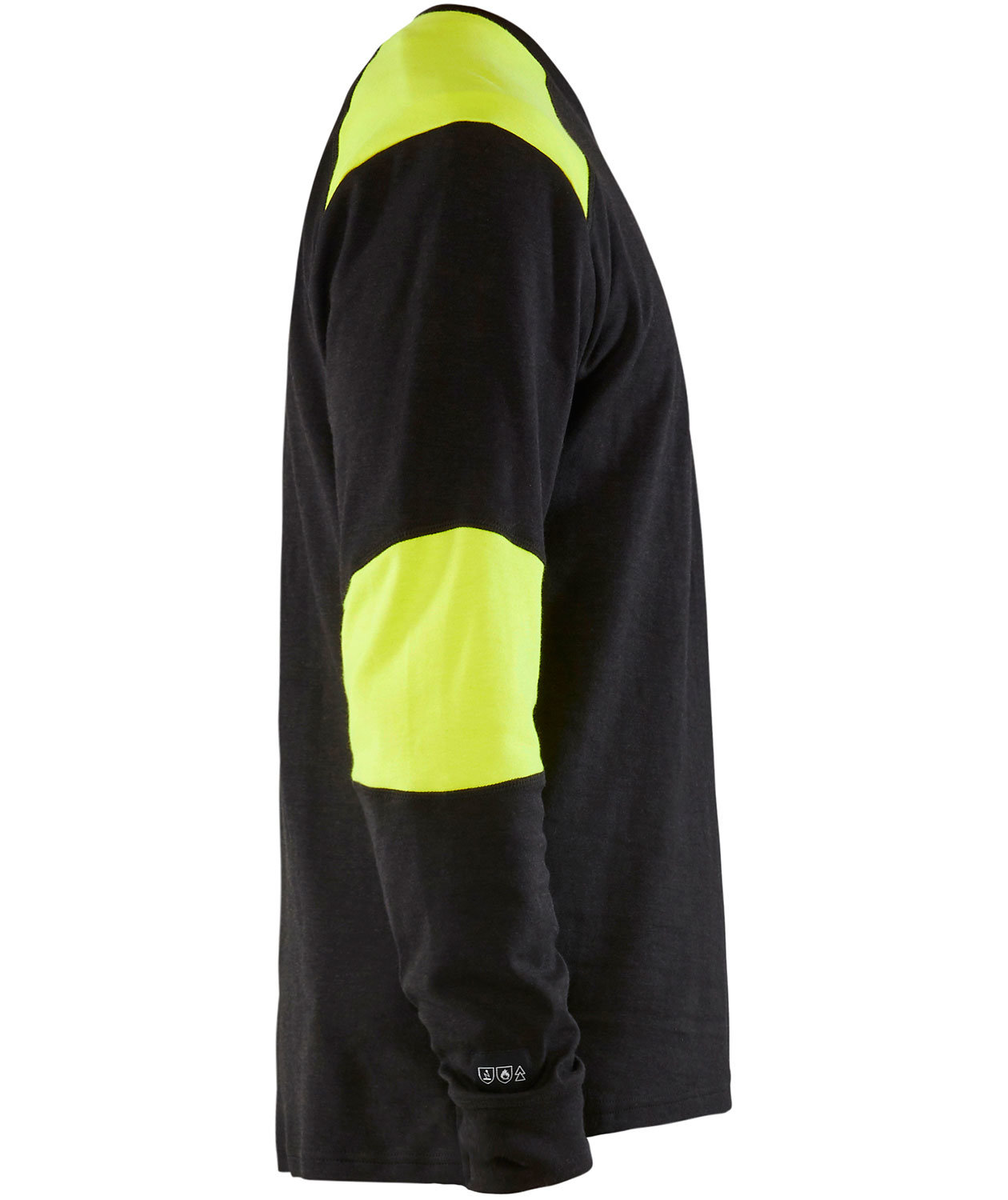 Bl&aring;kl&auml;der Anti-Flame long-sleeved T-shirt, Marine/Hi-Vis yellow, large image number 3