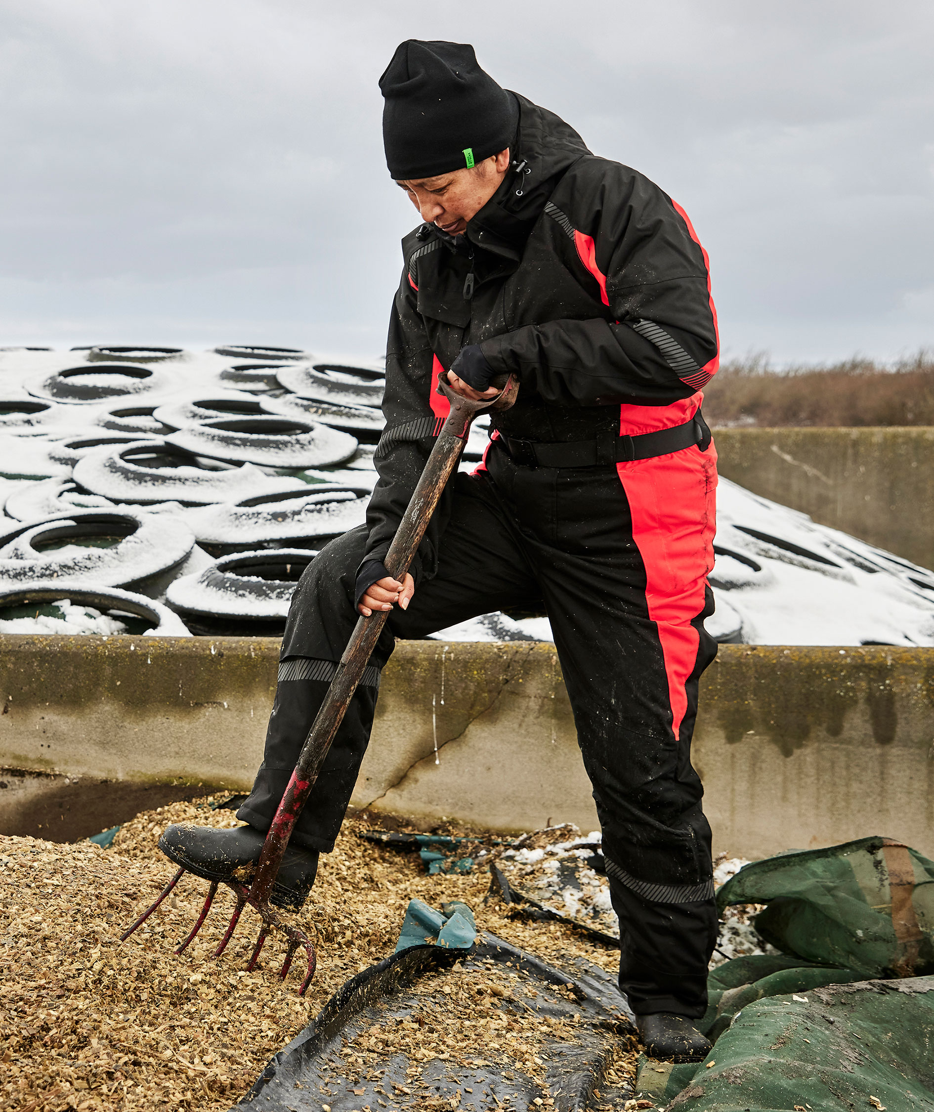 ELKA Working Xtreme dame vinterkjeledress, Svart/R&oslash;d, large image number 9