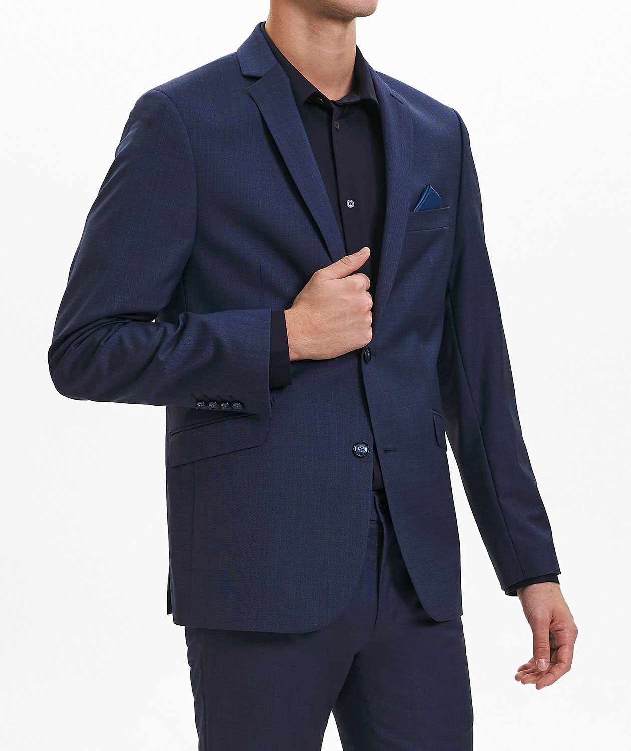 Sunwill Super 130 Modern fit Wollblazer, Dunkelblau