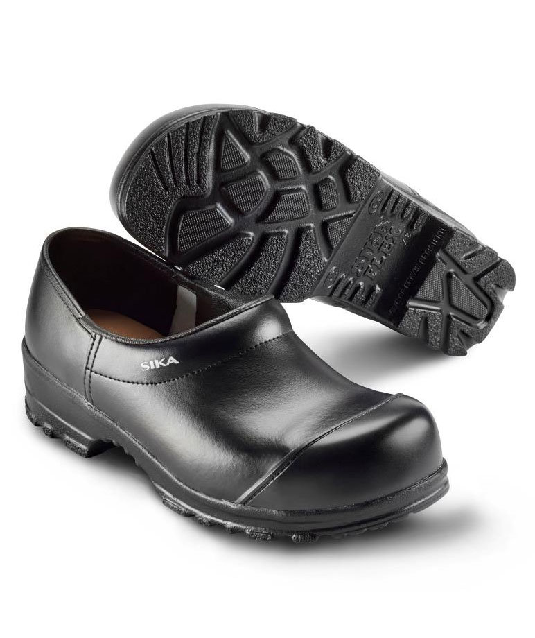 2:a sortering Sika flex skyddstr&auml;skor med h&auml;lkappa S2, Svart