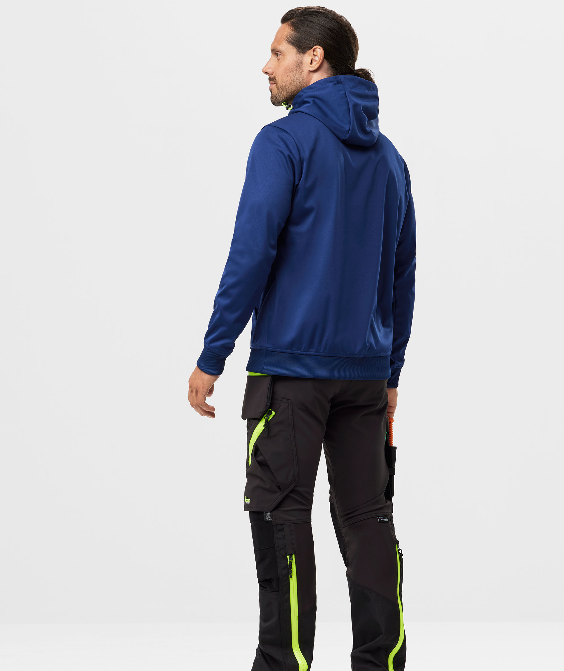 Snickers FlexiWork Windblocker Softshell Hoodie 8400, Deep Blue, large image number 3