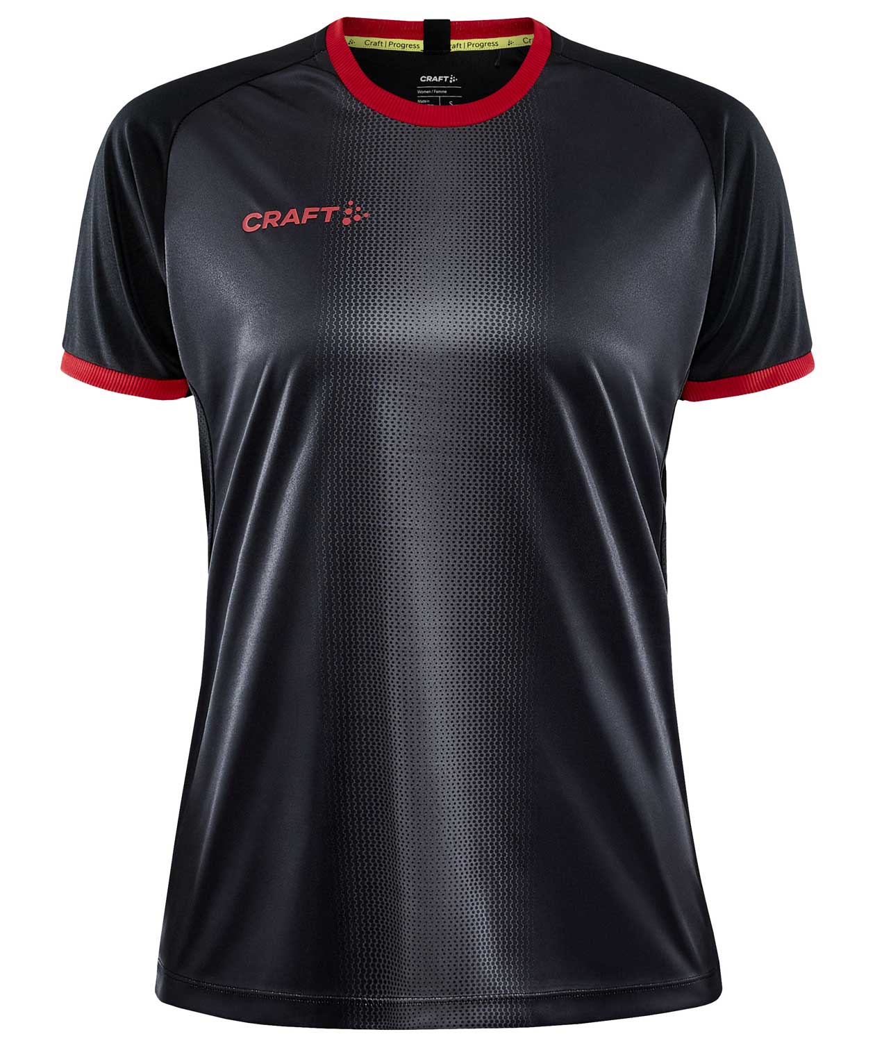 Craft Progress 2.0 Graphic Jersey Damen T-Shirt, Schwarz/Rot, Schwarz/Rot, swatch