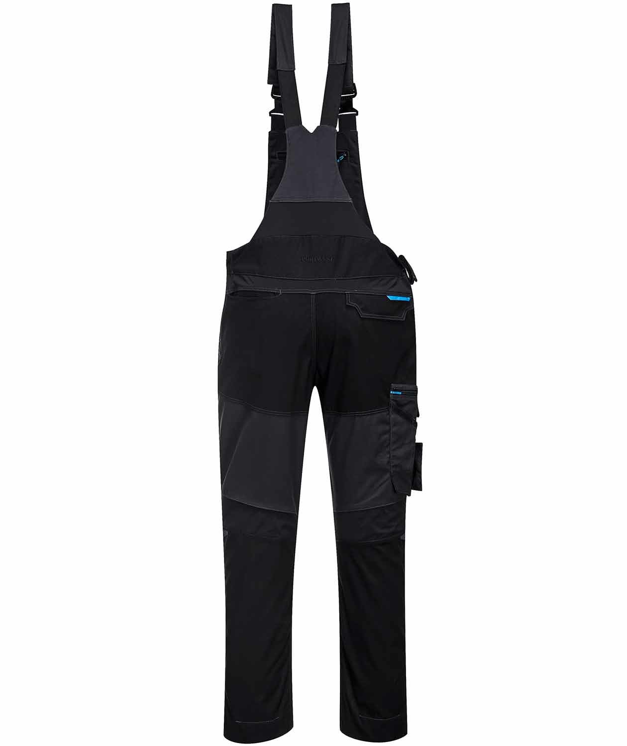 Portwest WX3 work bib and brace full stretch, Metal Grey, large image number 3