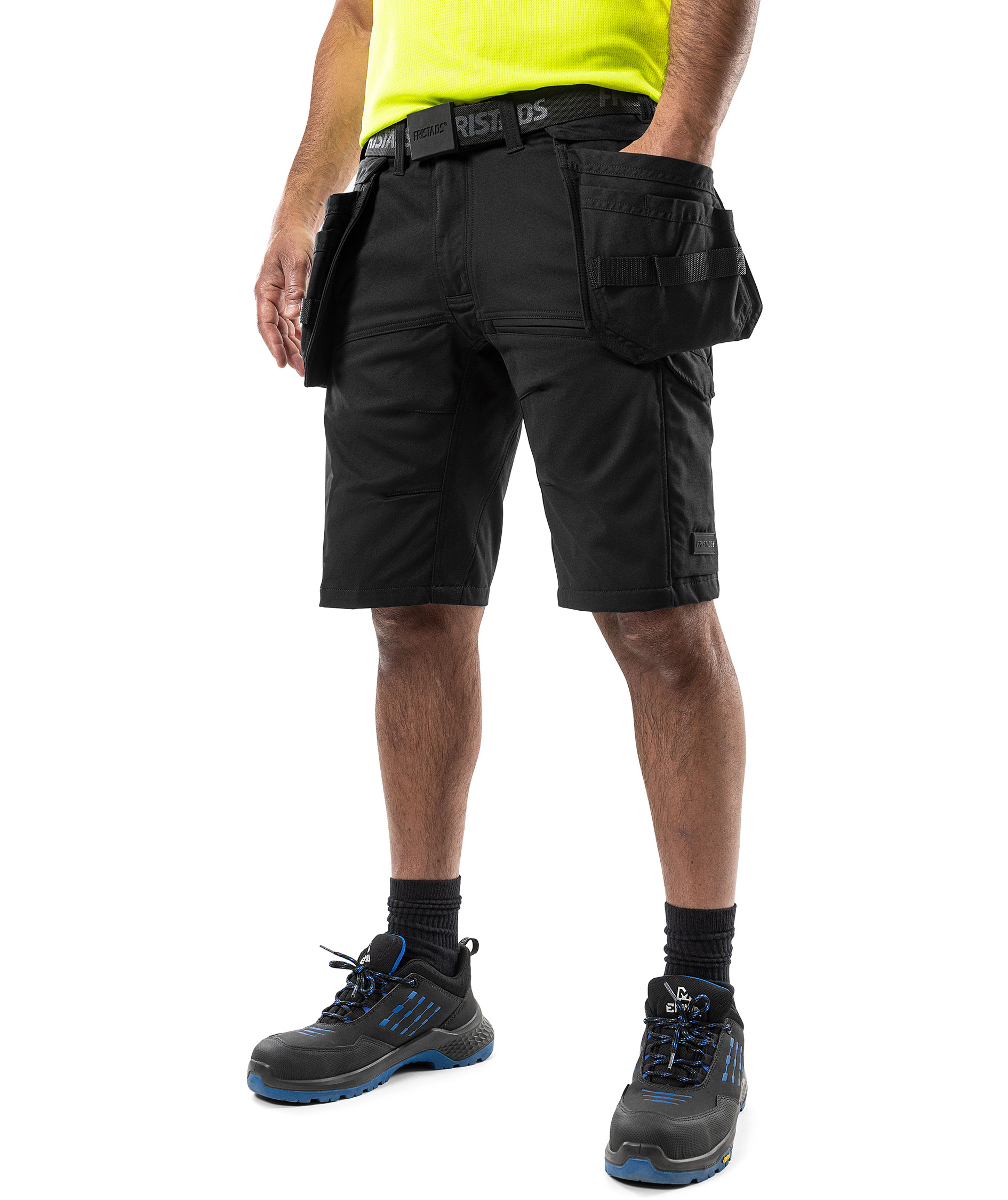 Fristads h&aring;ndverkershorts 2831 GSTT full stretch, Svart, large image number 2