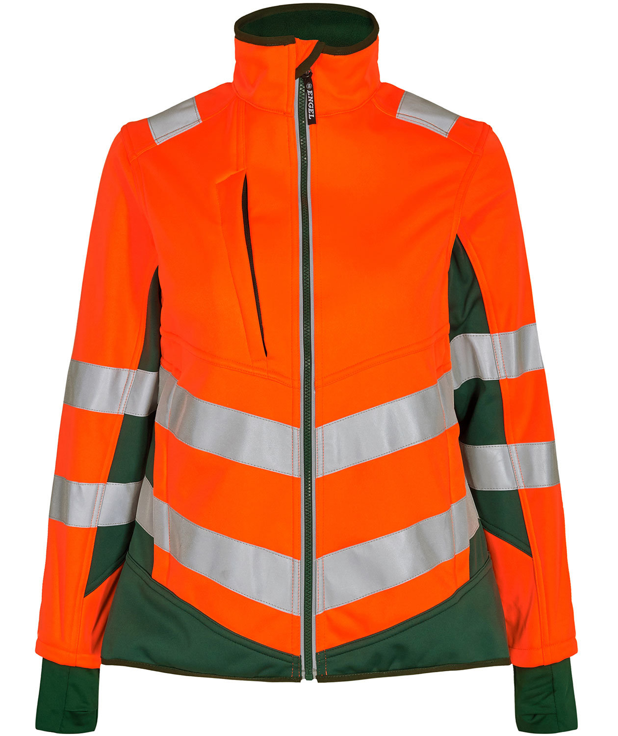 Engel Safety dame softshelljakke, Hi-vis Oransje/Gr&oslash;nn, Hi-vis Oransje/Gr&oslash;nn, swatch