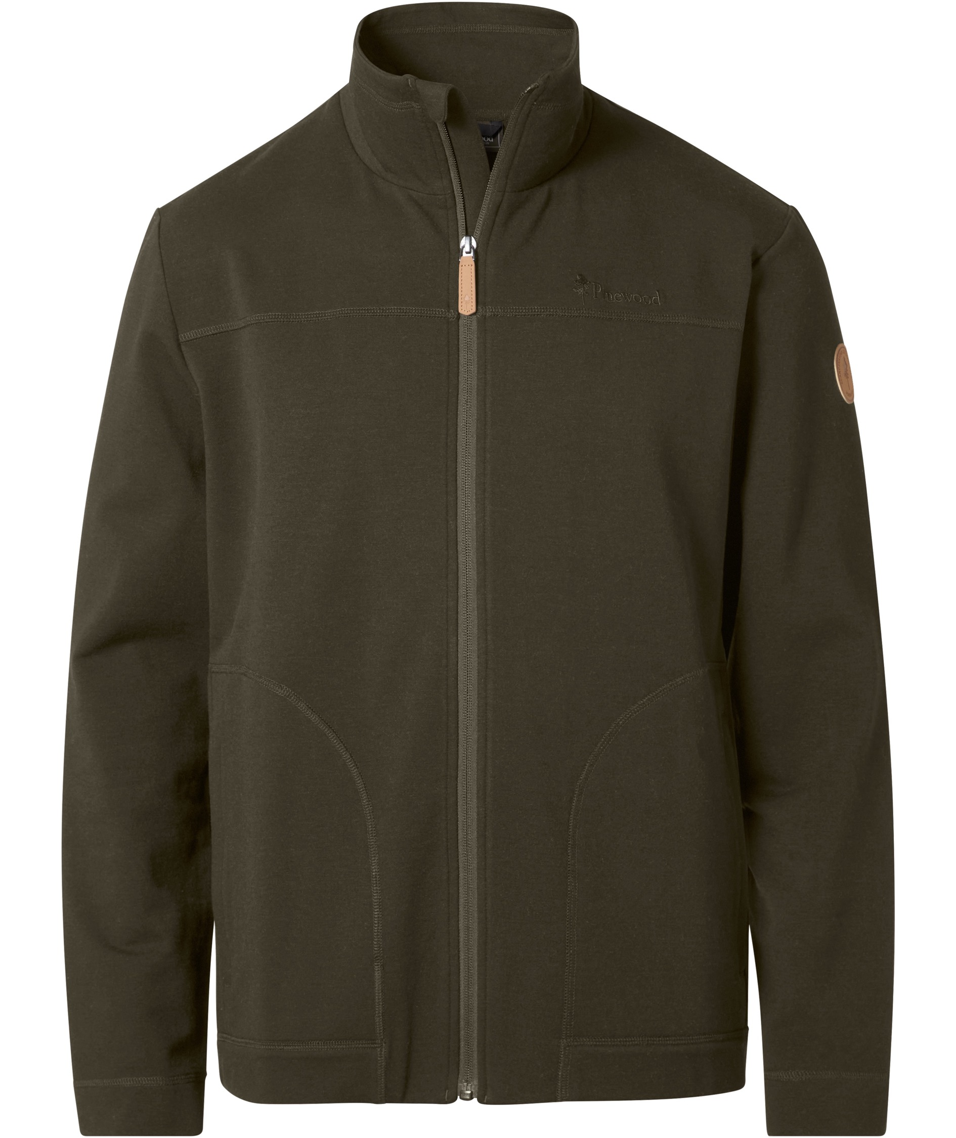 Pinewood Finnveden Power fleecejakke med uld, Moss green, large image number 0