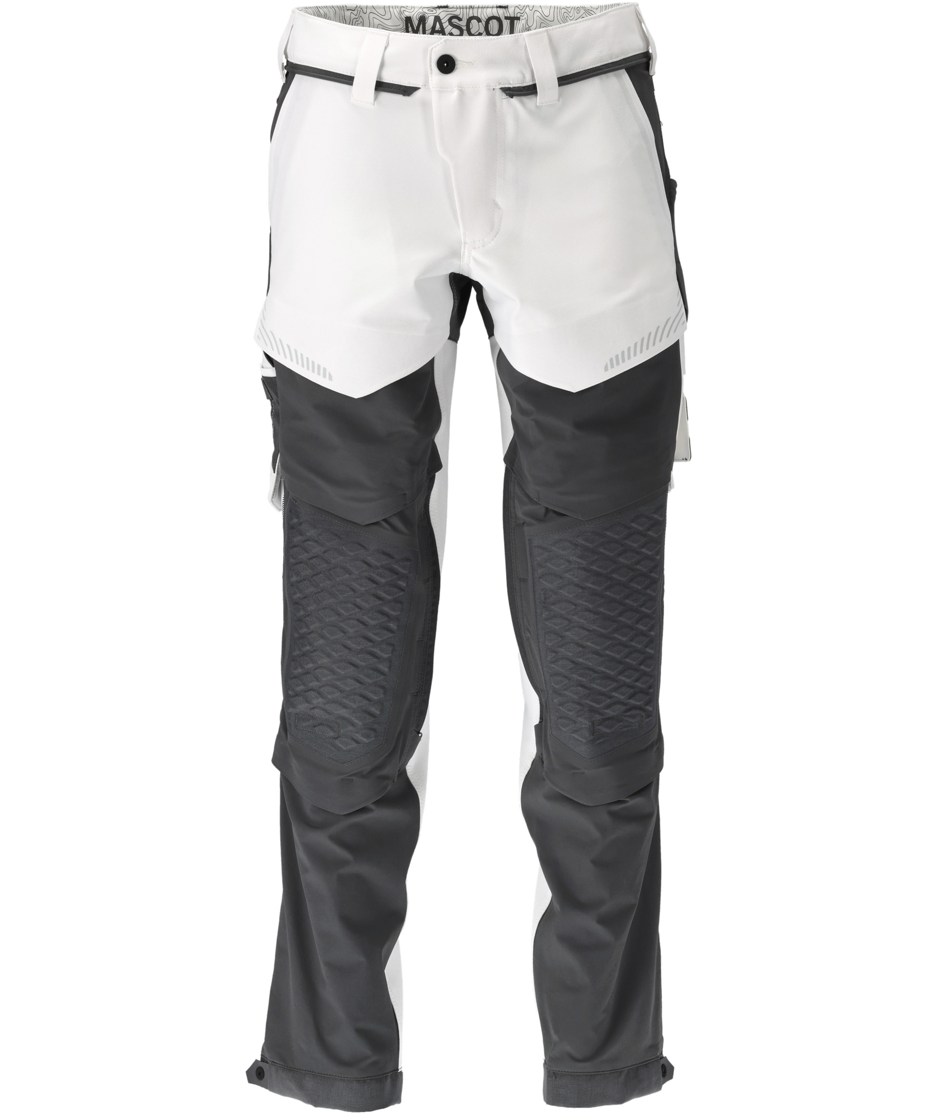 Mascot Customized arbejdsbukser full stretch, Hvid/Stengr&aring;, Hvid/Stengr&aring;, swatch