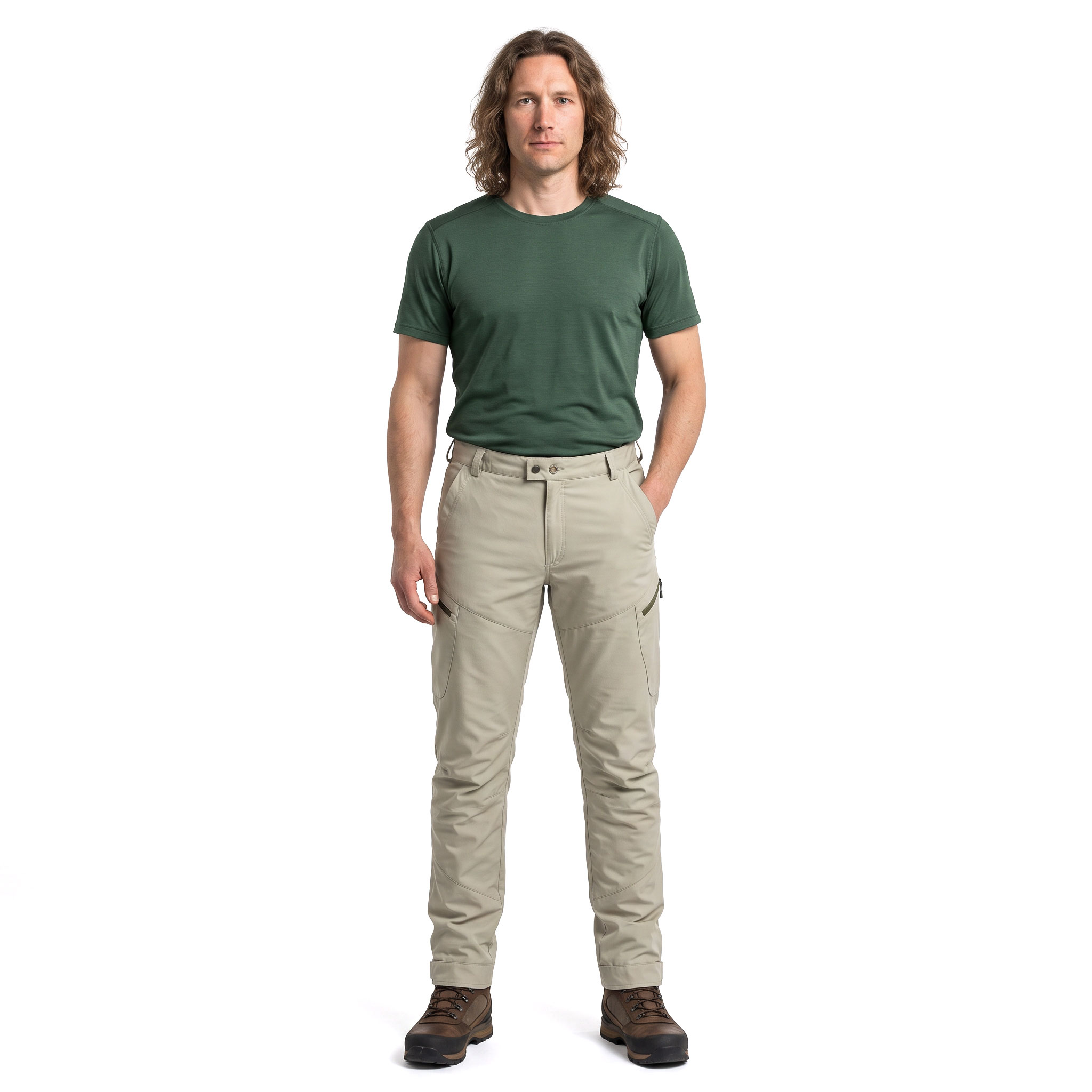 Pinewood Tiveden TC-stretch bukser, Light Khaki, large image number 2