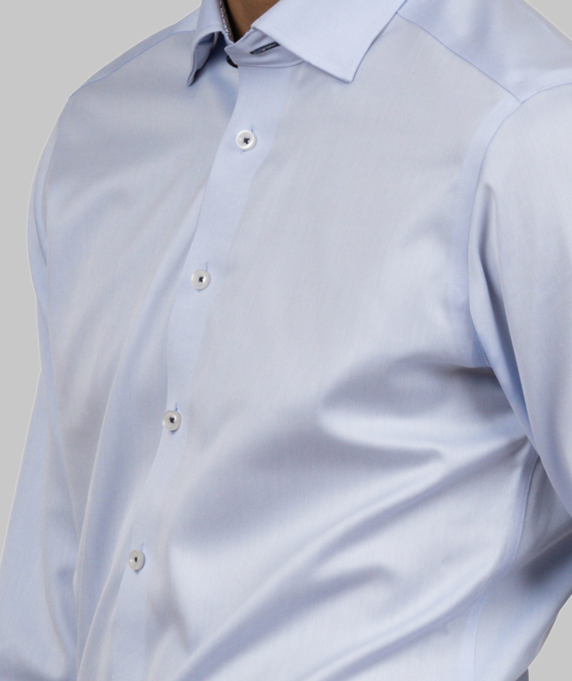 J. Harvest & Frost Twill Red Bow 122 slim fit skjorta, Sky Blue, large image number 5