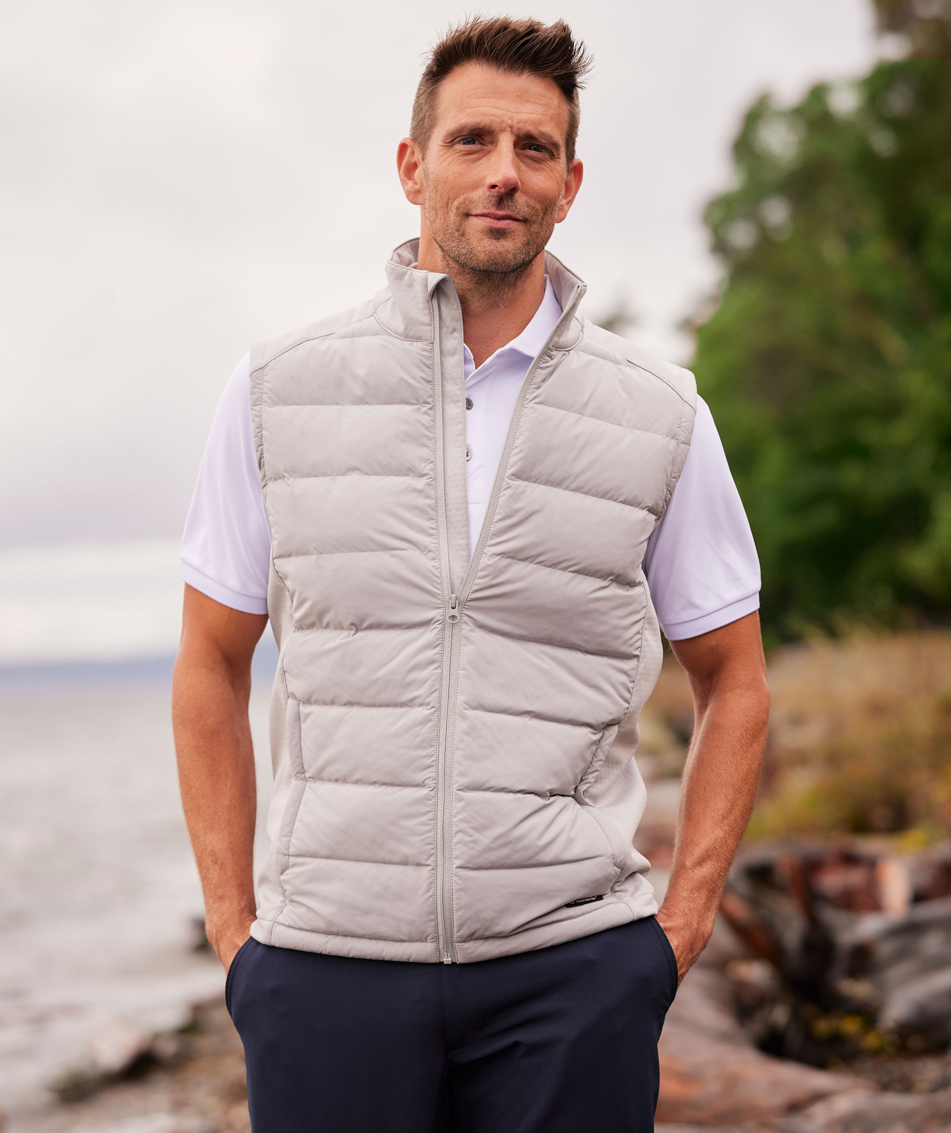 Cutter & Buck Oak Harbor vatteret vest, Silver