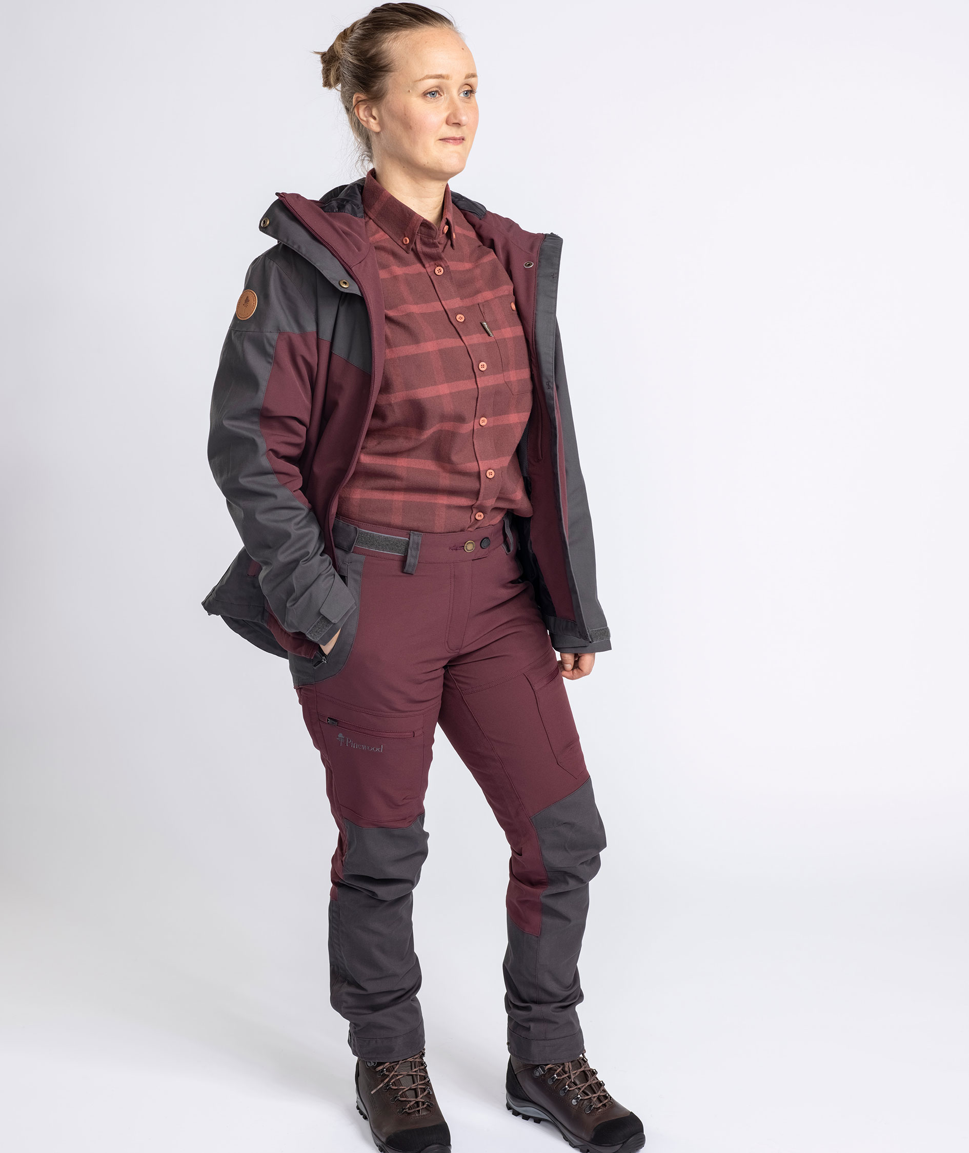 Pinewood&nbsp;Finnveden Hybrid Extreme damebukser, Earth Plum, large image number 11