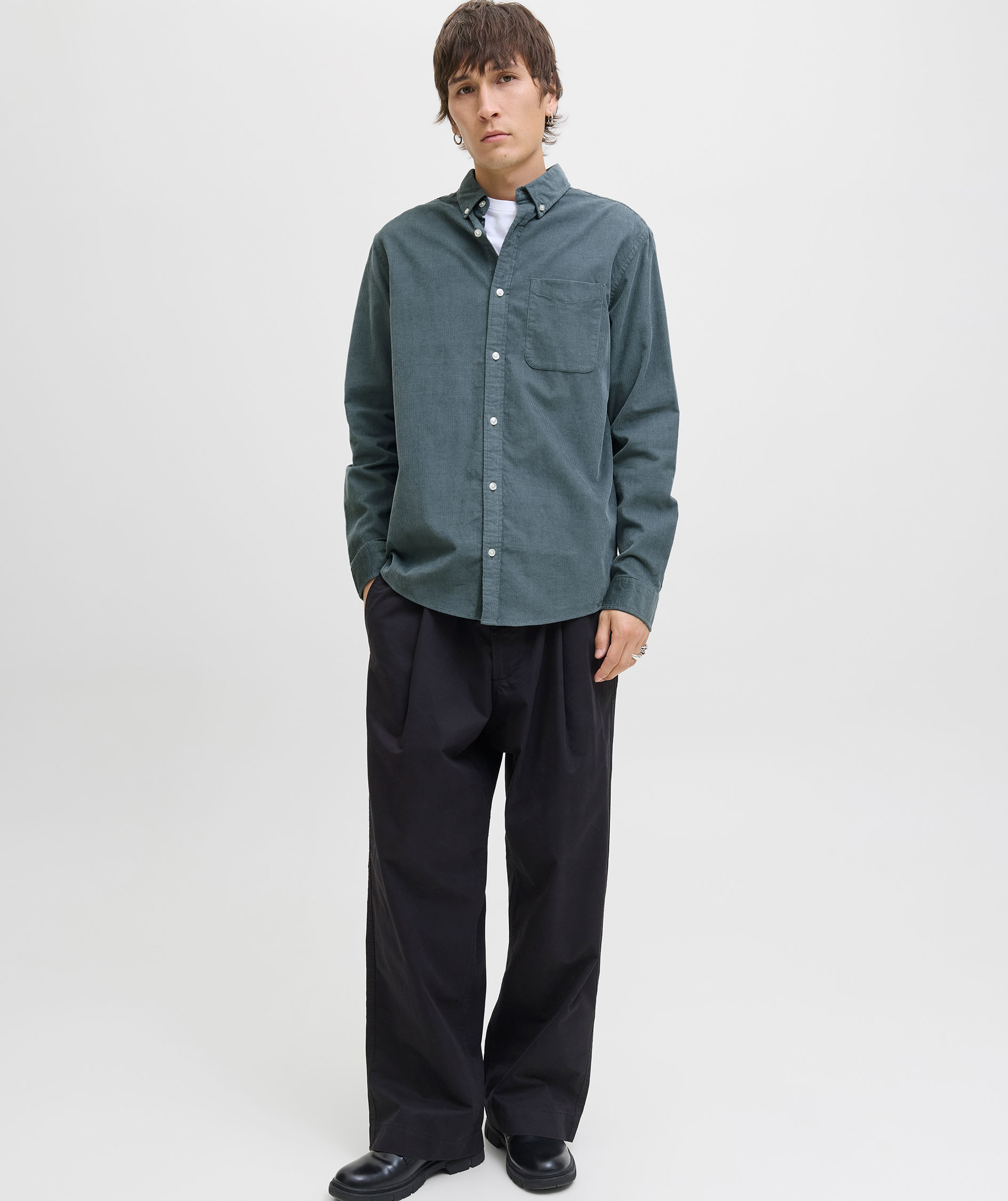 Jack & Jones JJECLASSIC Corduroy skjorte, Stormy Weather, large image number 5