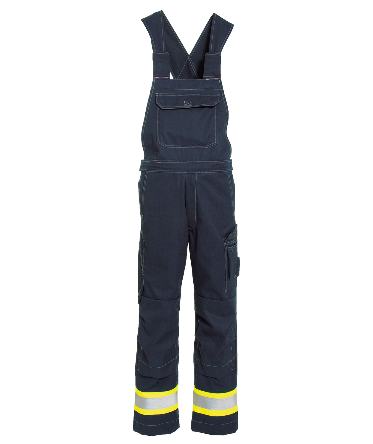 Tranemo Cantex 57 Latzhose, Hi-vis gelb/marineblau