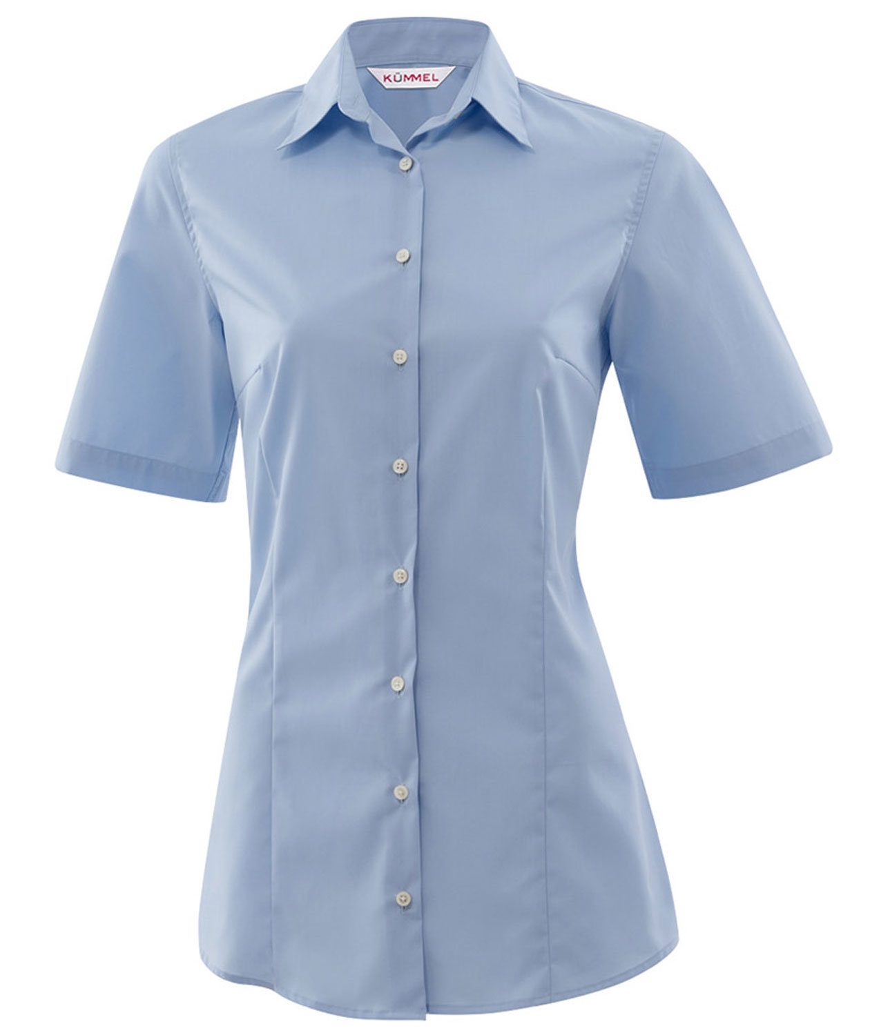 K&uuml;mmel Frankfurt Slim fit poplin kort&auml;rmad skjorta dam, Ljus Bl&aring;